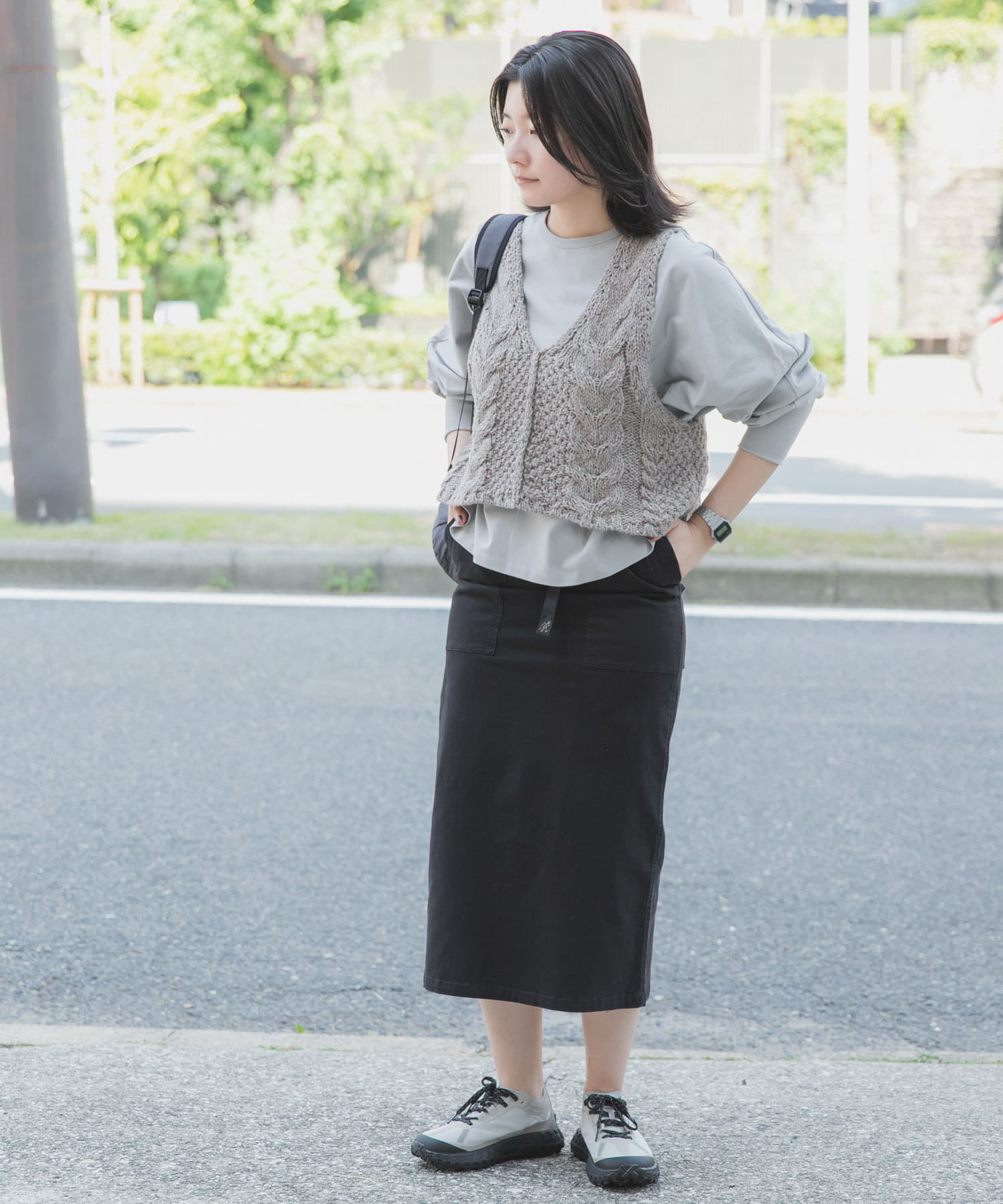 身長：169cm サイズ：one