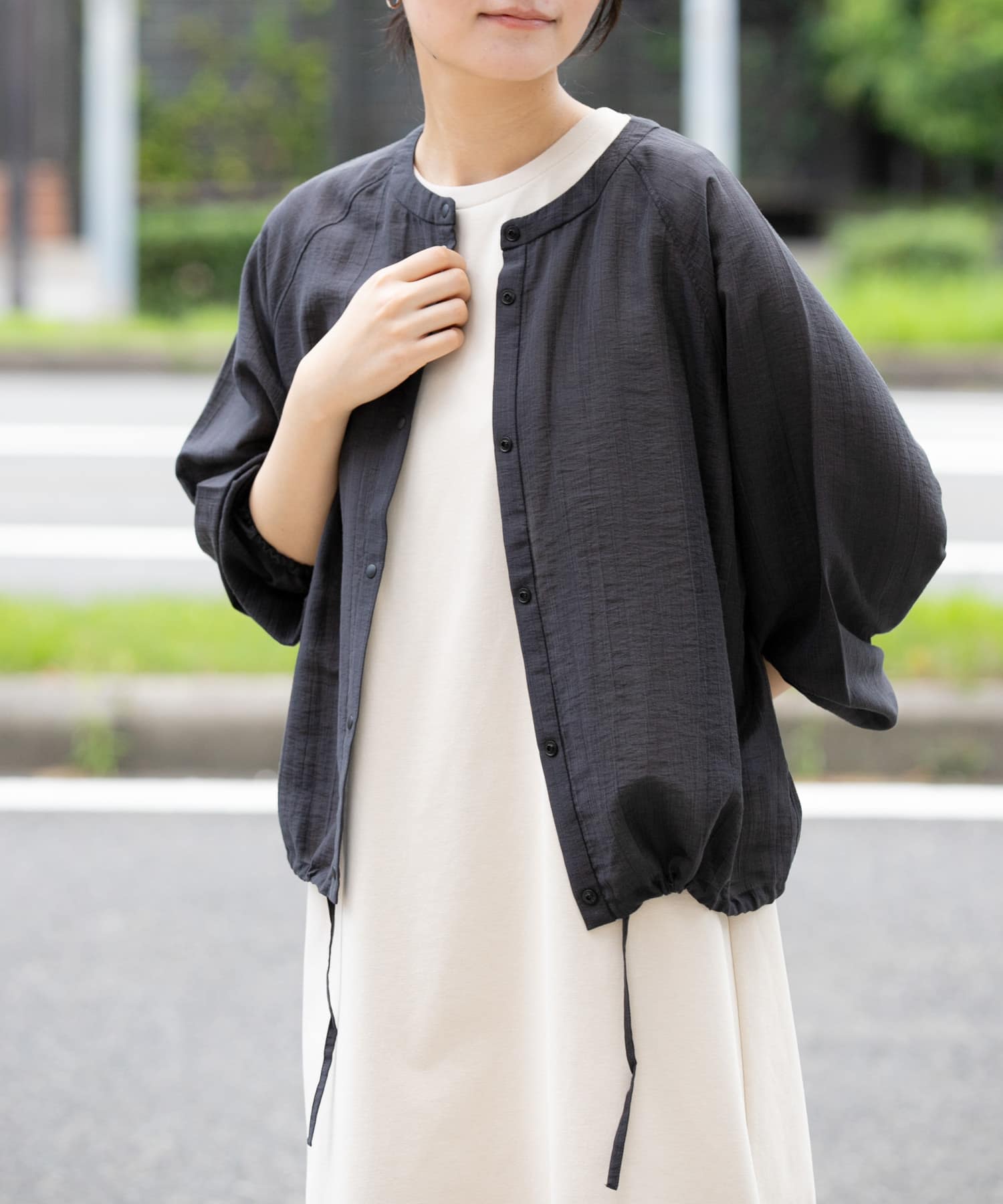 シアーブラウスカーディガン