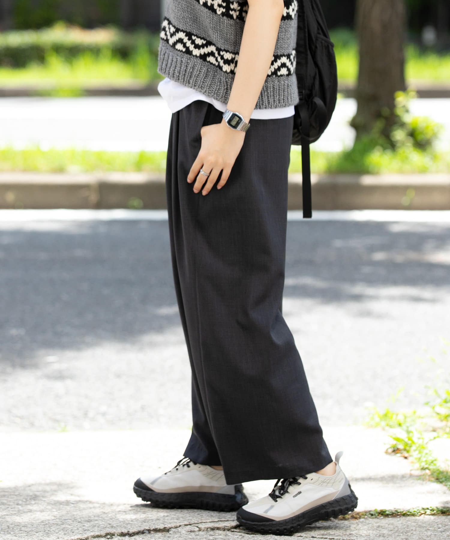 『UR TECH』租毛ライク ツイストシームパンツ