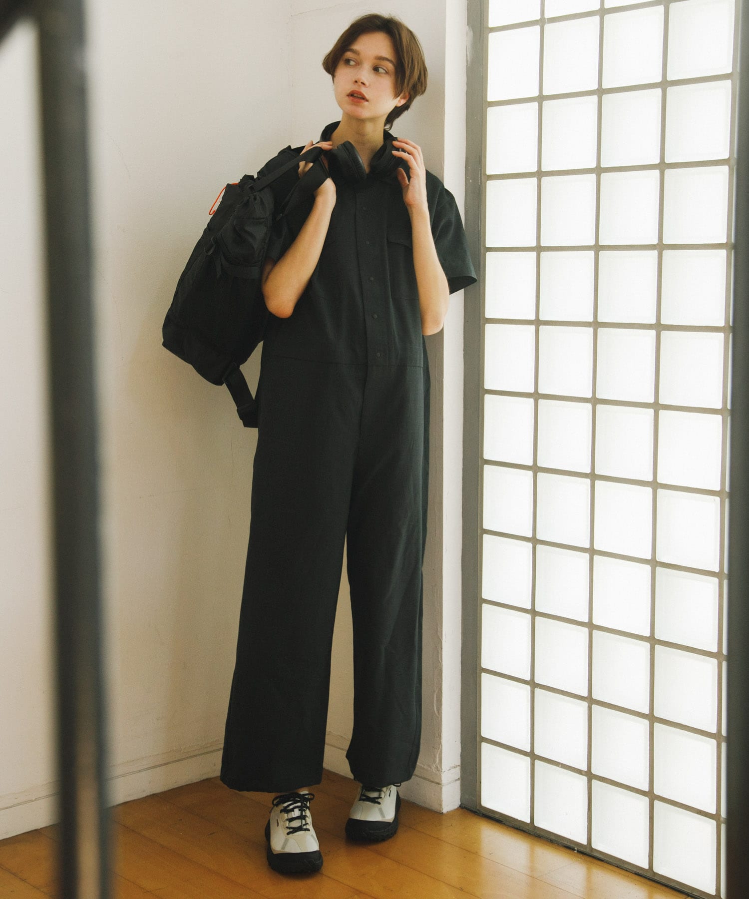 UR TECH』租毛ライク ジャンプスーツ(one ブラウン): ボトム｜URBAN