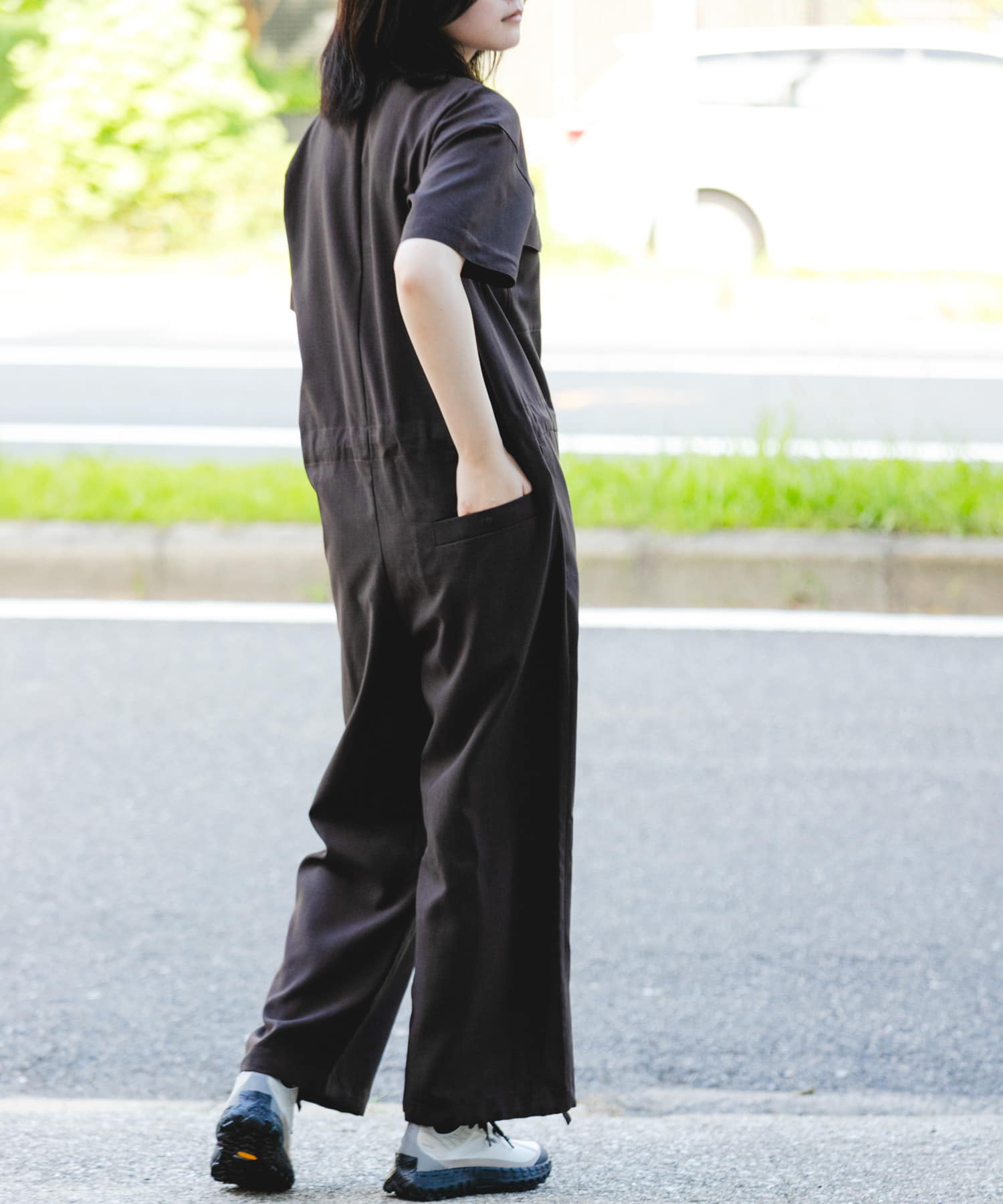 UR TECH』租毛ライク ジャンプスーツ(one ブラウン): ボトム｜URBAN