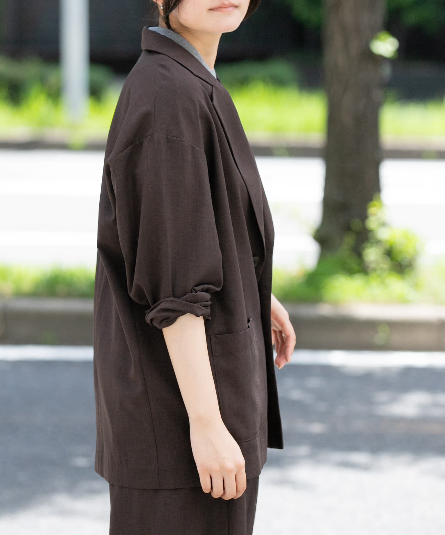 ブラウン テーラードジャケット ブラウン テーラードジャケット - メルカリ