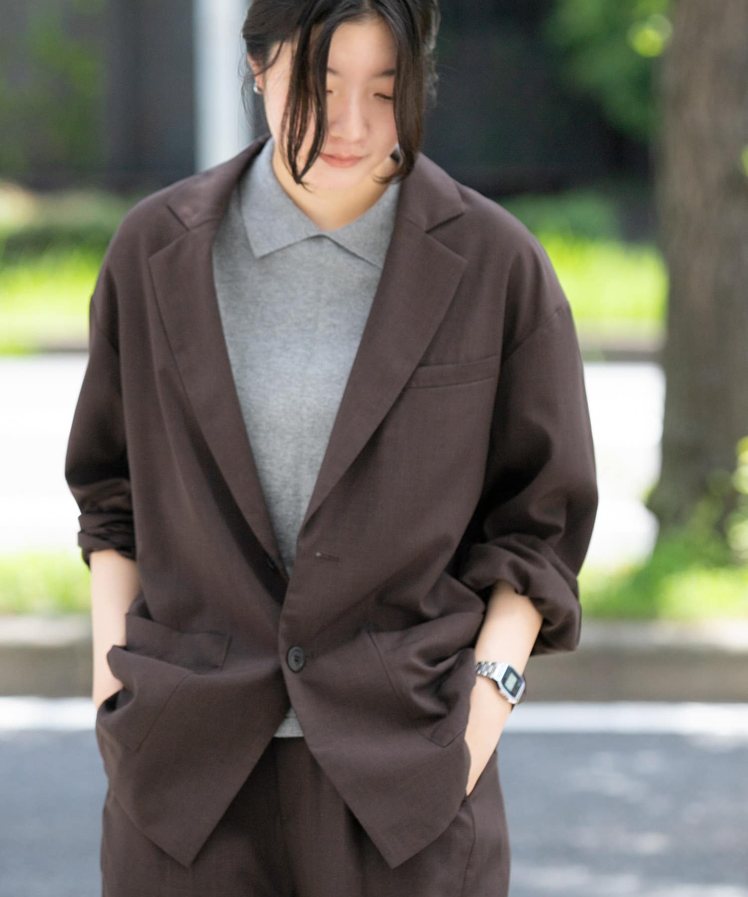 UR TECH』租毛ライクジャケット(one ブラウン): アウター｜URBAN