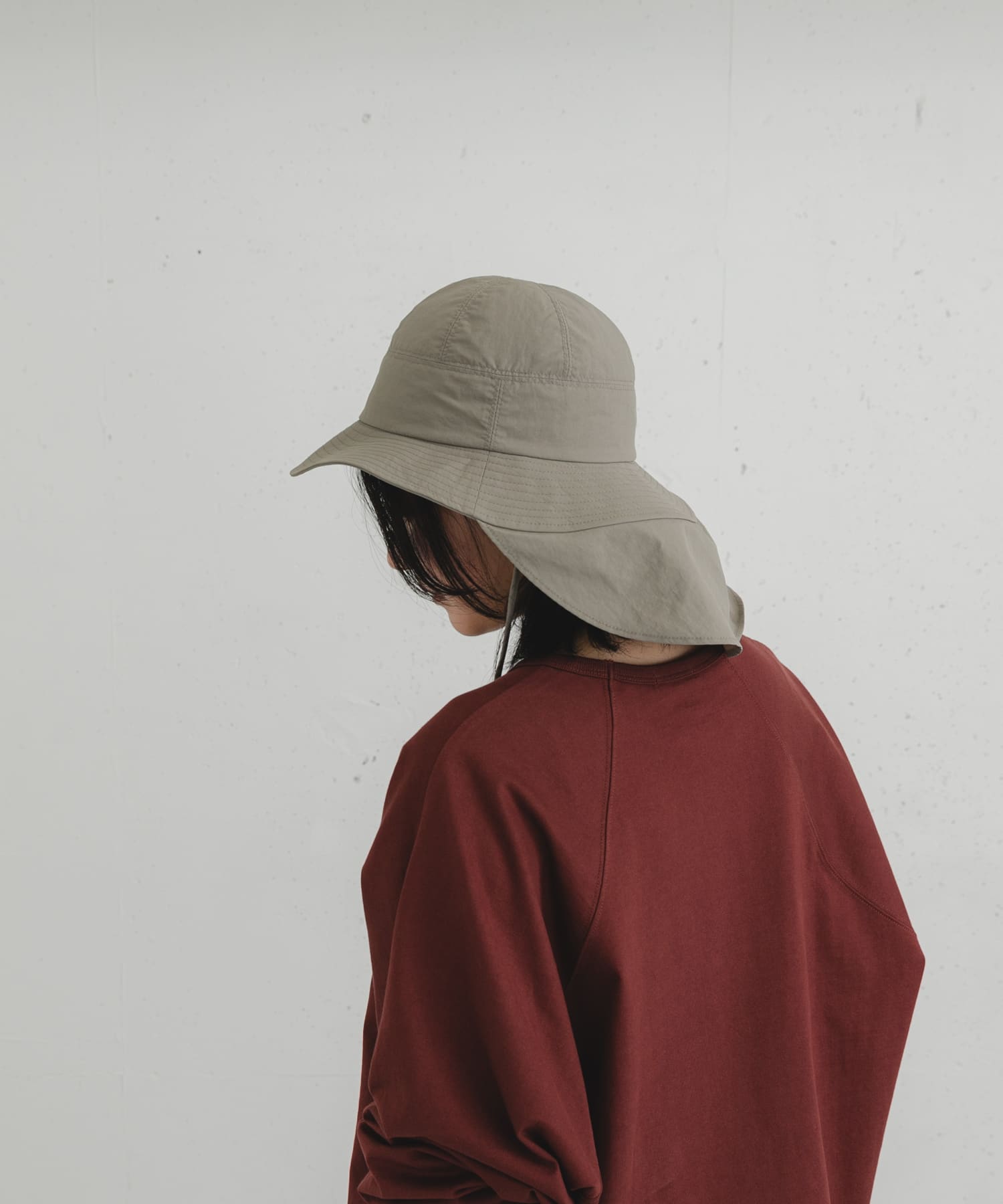 『UR TECH』 ナイロンタッサーサンシェードハット ストーンベージュ one