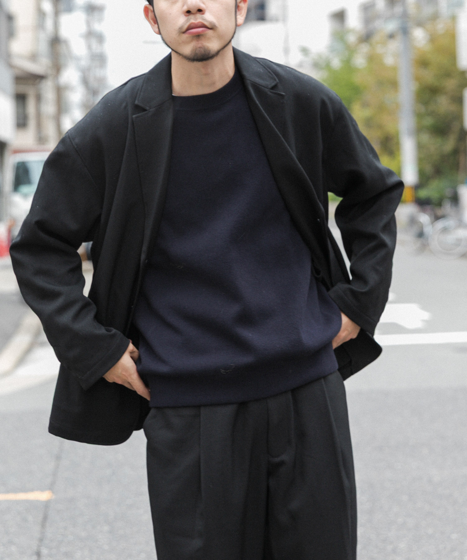 ドライニットプルオーバー ネイビー L