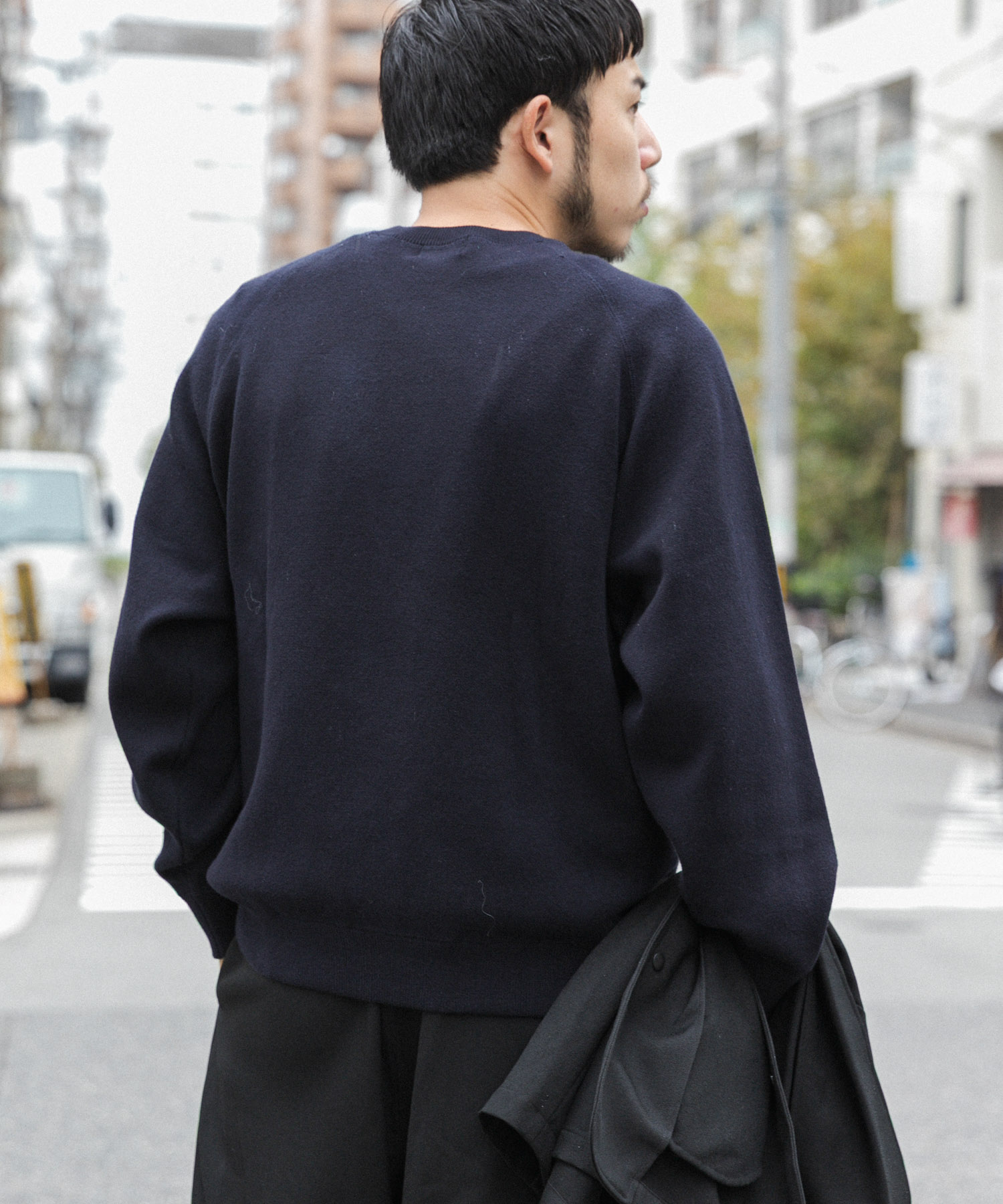 ドライニットプルオーバー ネイビー L