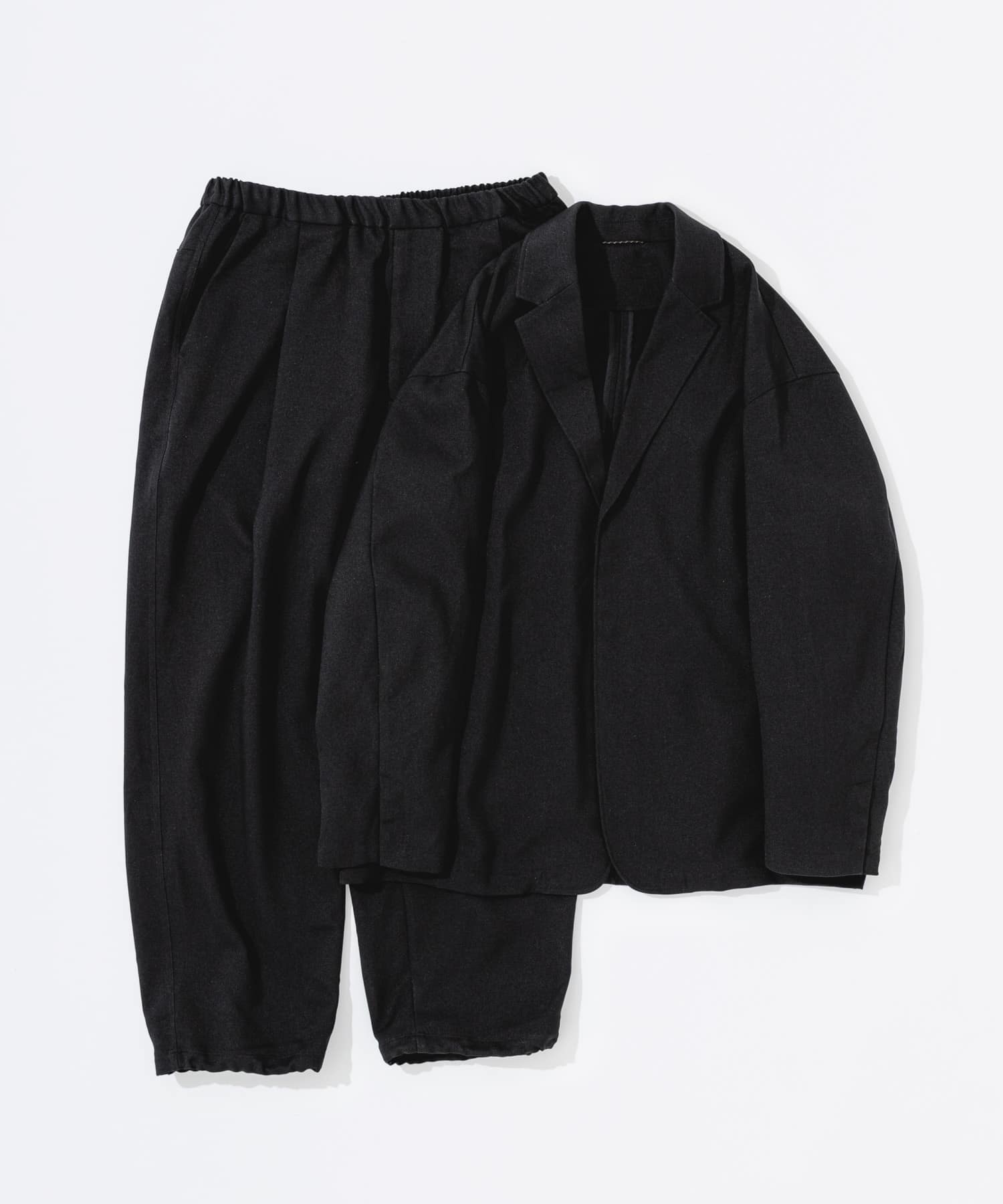 ウールライクイージーパンツ ブラック M