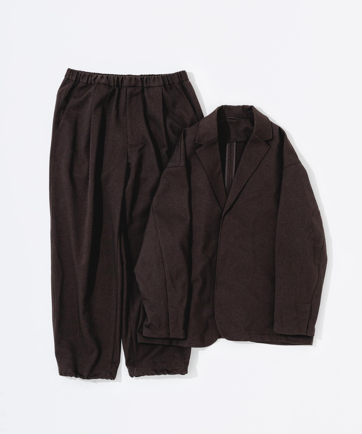 ウールライクジャケット ブラウン M