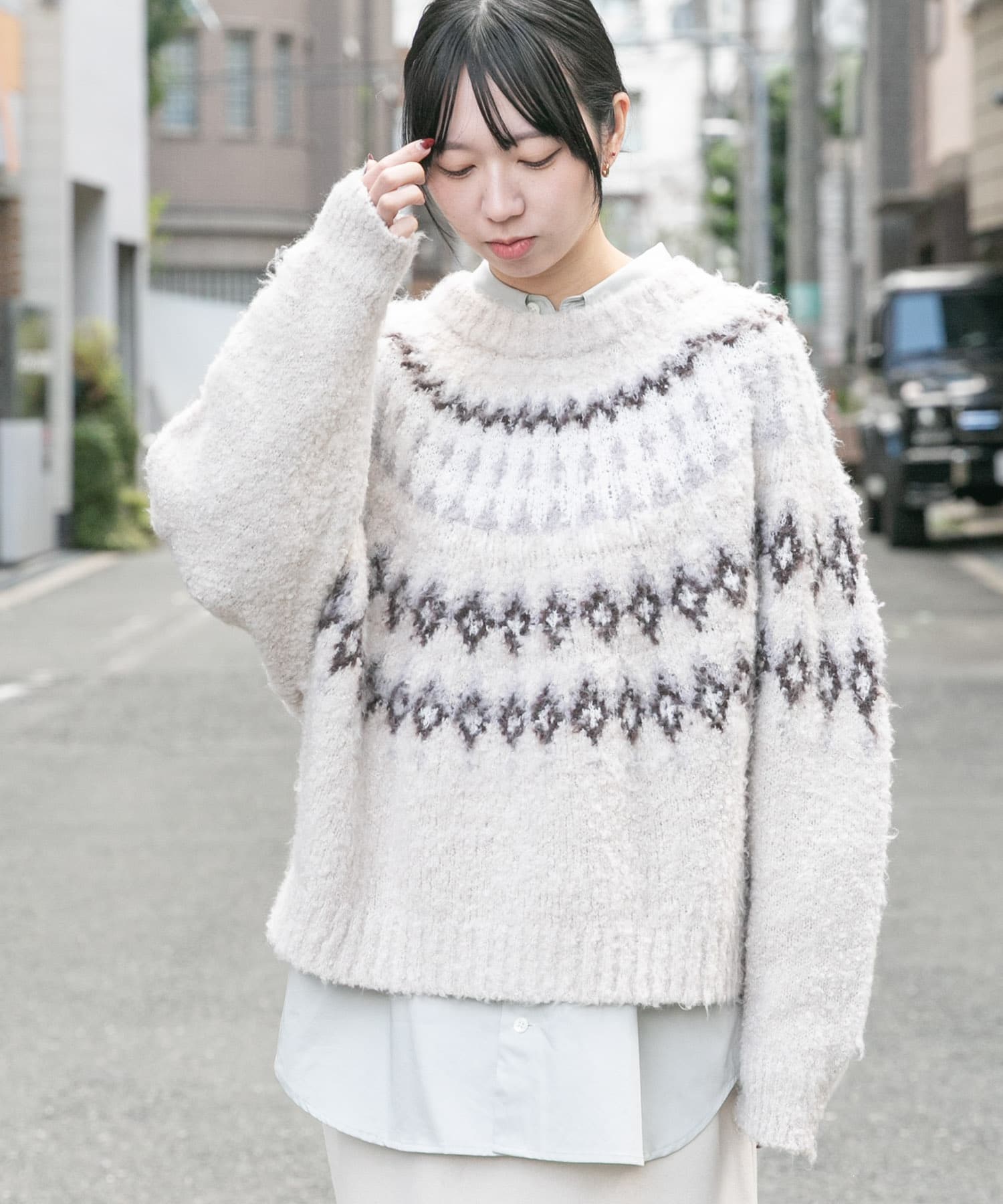 ノルディックニットプルオーバー(one アイボリー): トップス｜URBAN