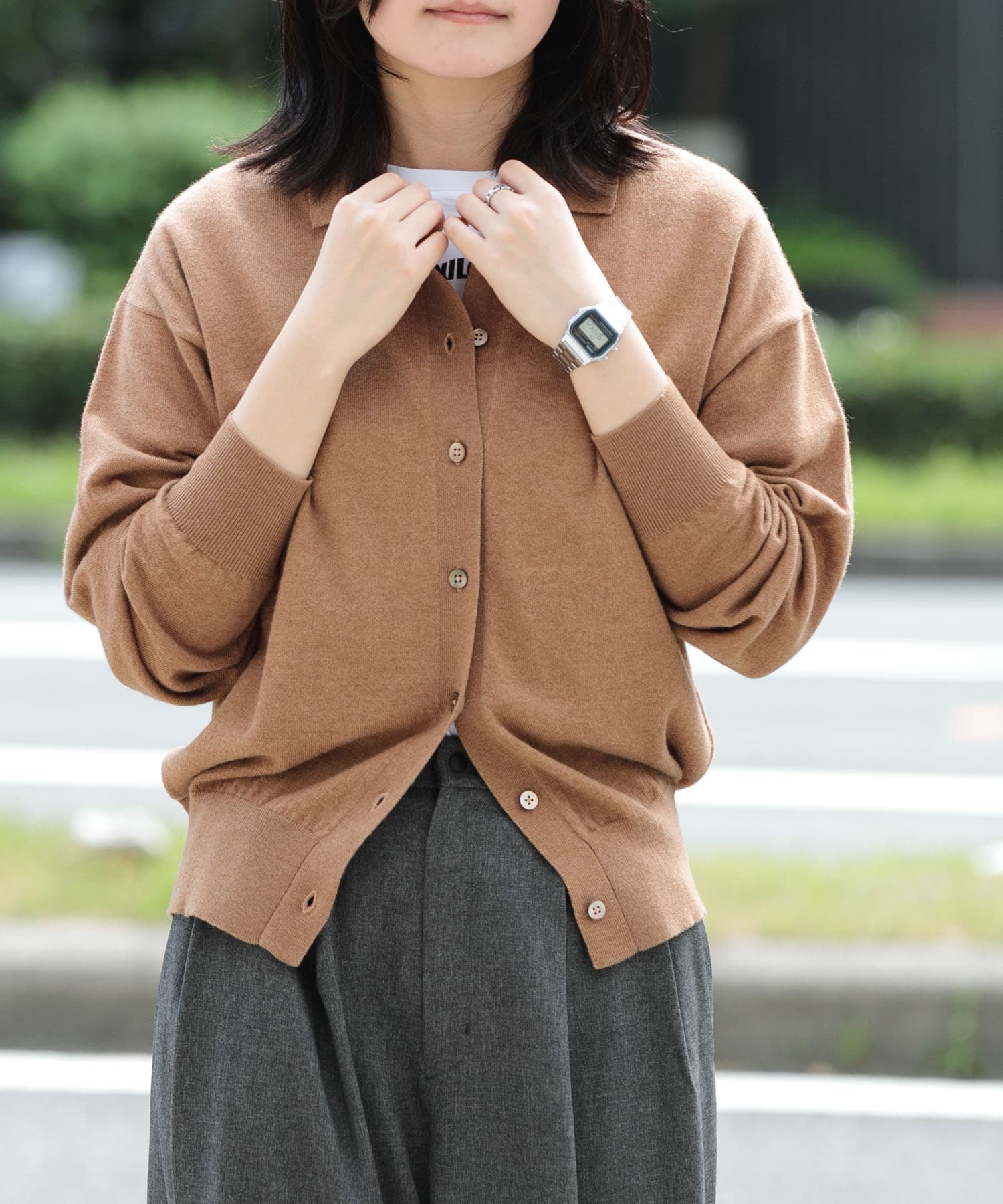 ウールハイゲージニットカーディガン