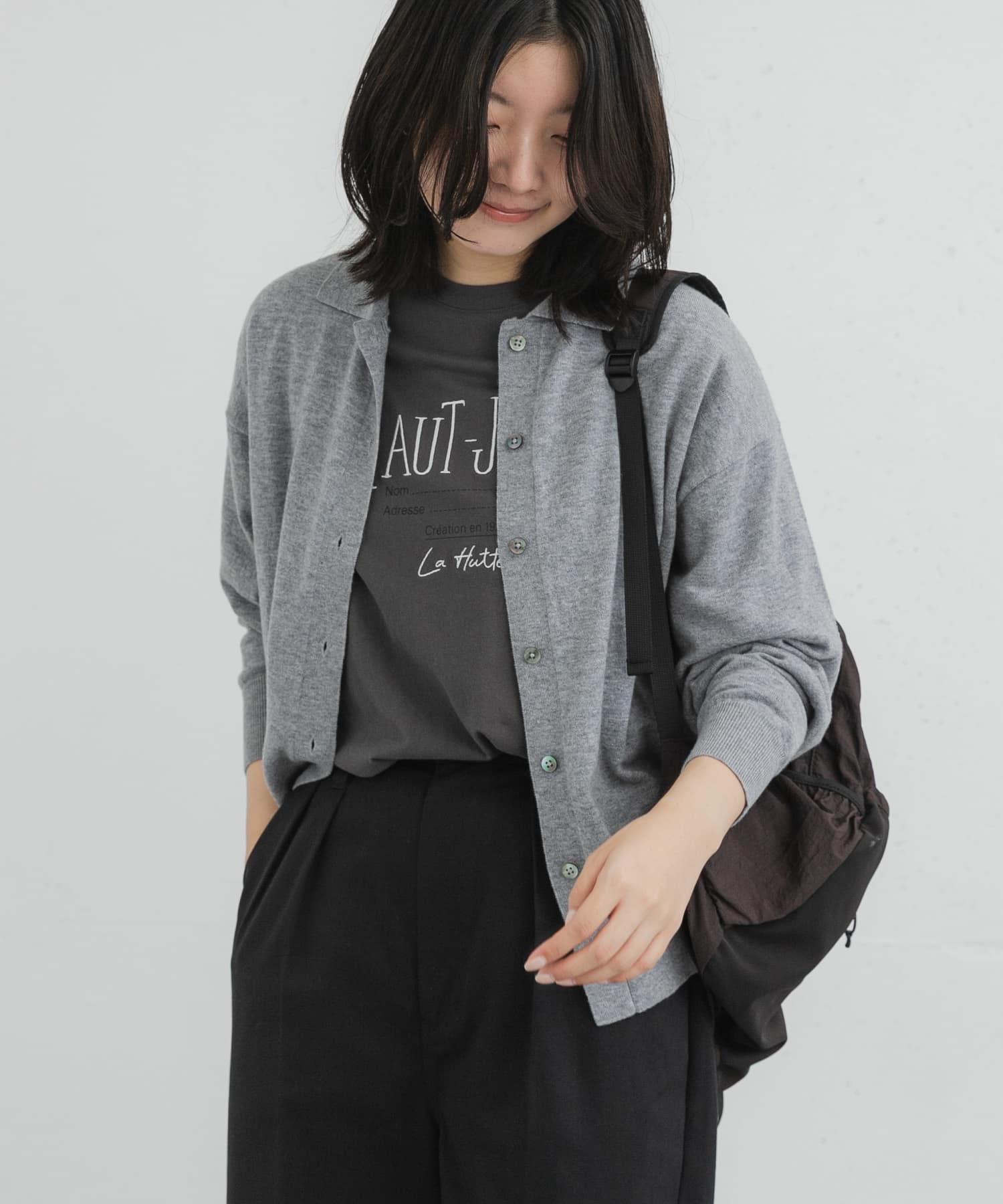 ウールハイゲージニットカーディガン