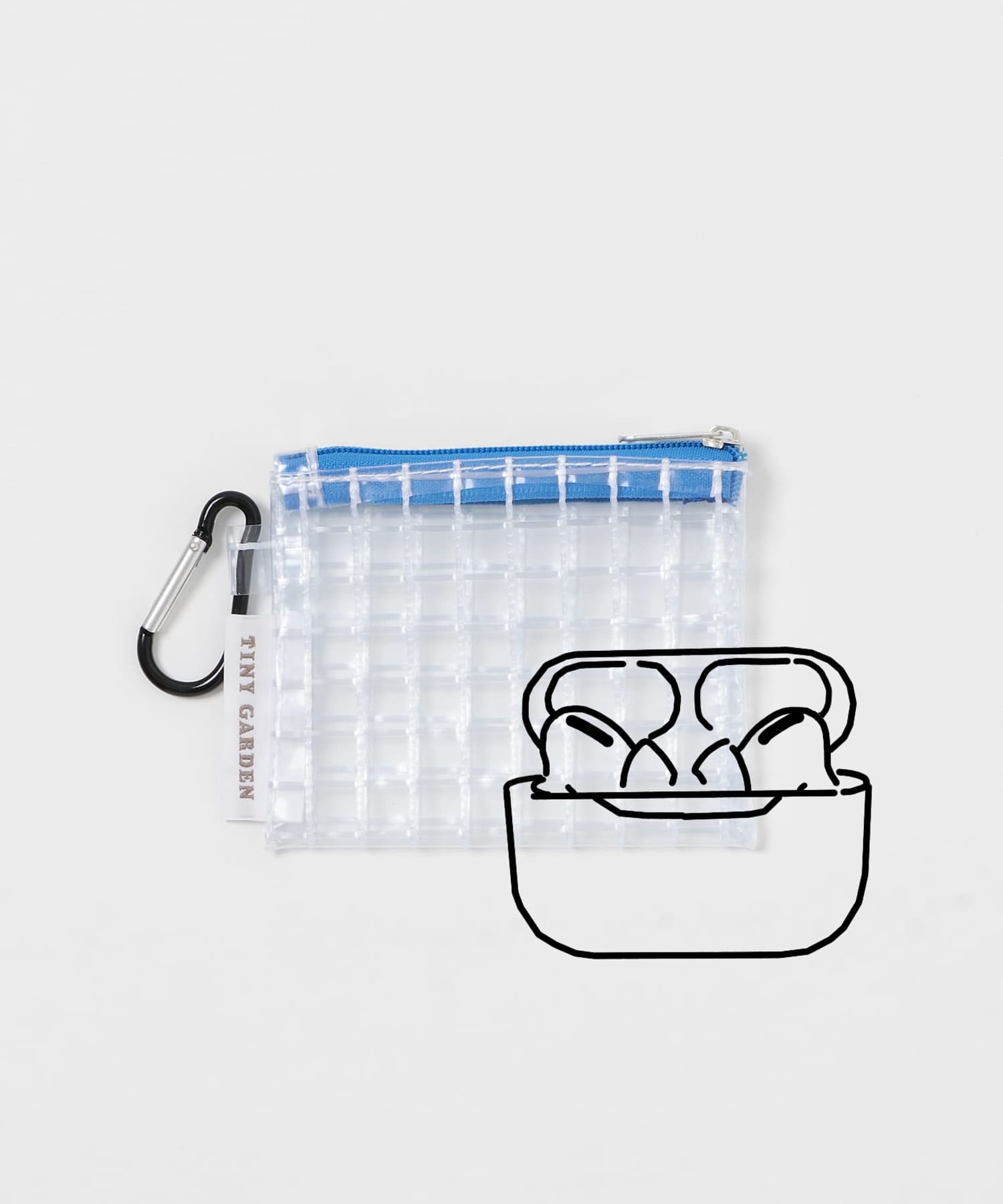 TINY GARDEN PRODUCTS　マルチユースクリアポーチ SS BLUE SS