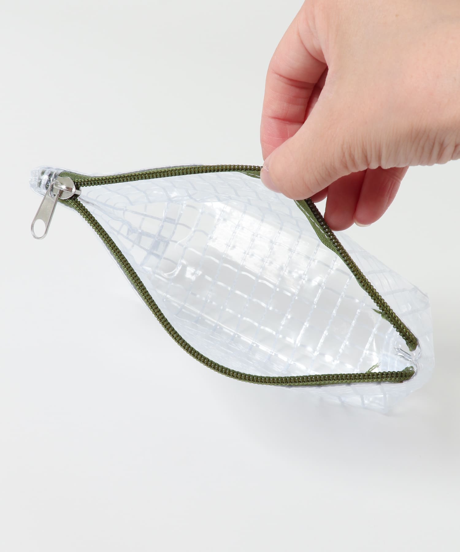 TINY GARDEN PRODUCTS　マルチユースクリアポーチ M KHAKI M