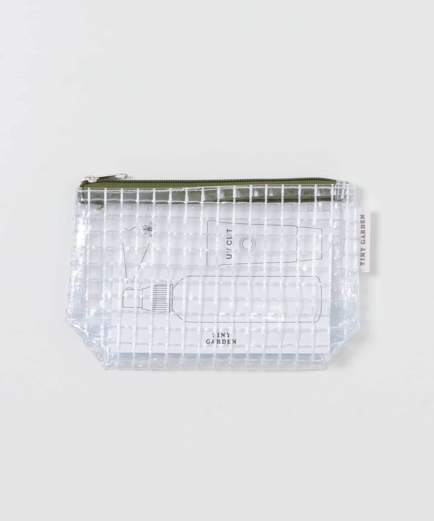 TINY GARDEN PRODUCTS　マルチユースクリアポーチ M KHAKI M