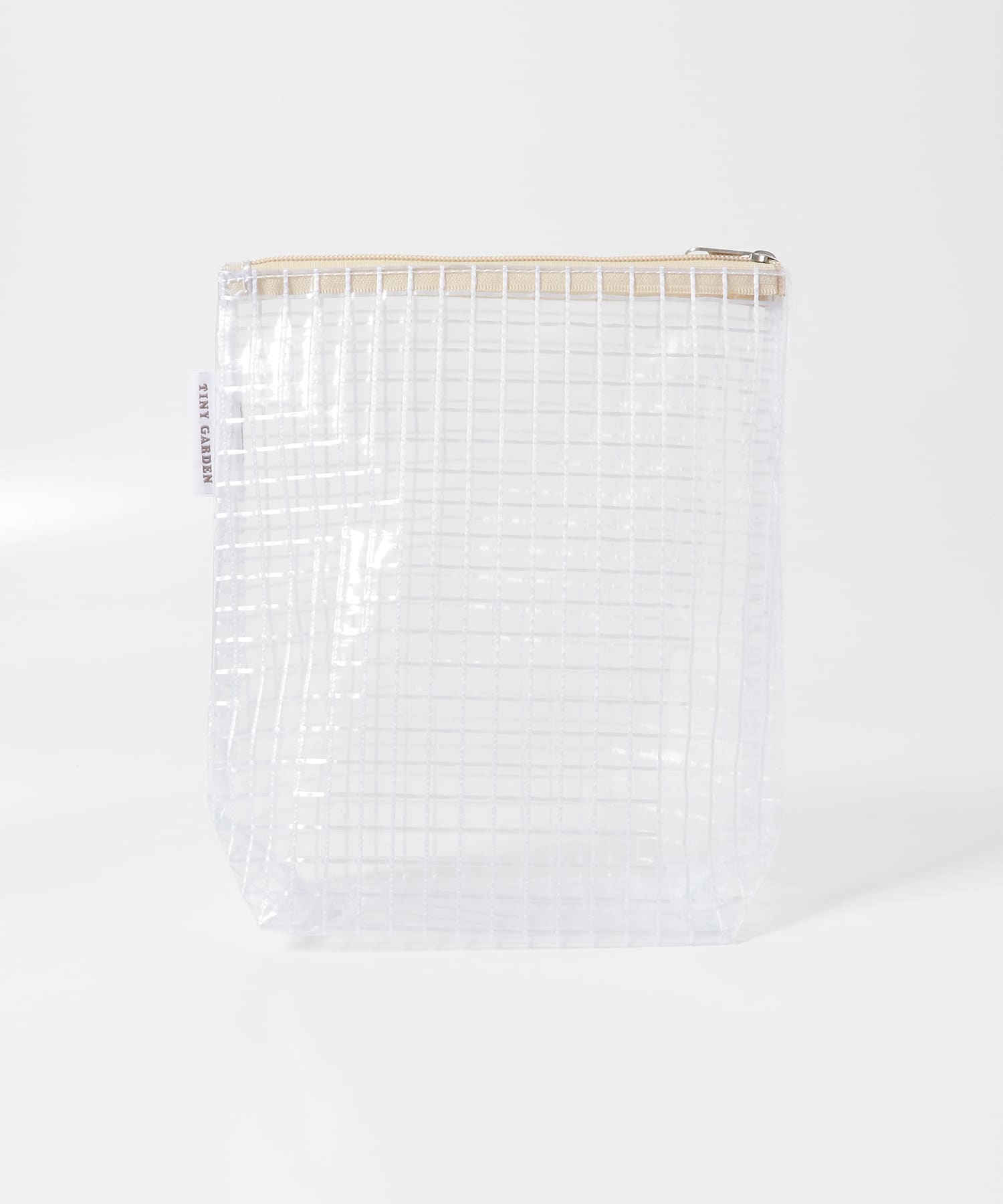 TINY GARDEN PRODUCTS　マルチユースクリアポーチ L BEIGE L