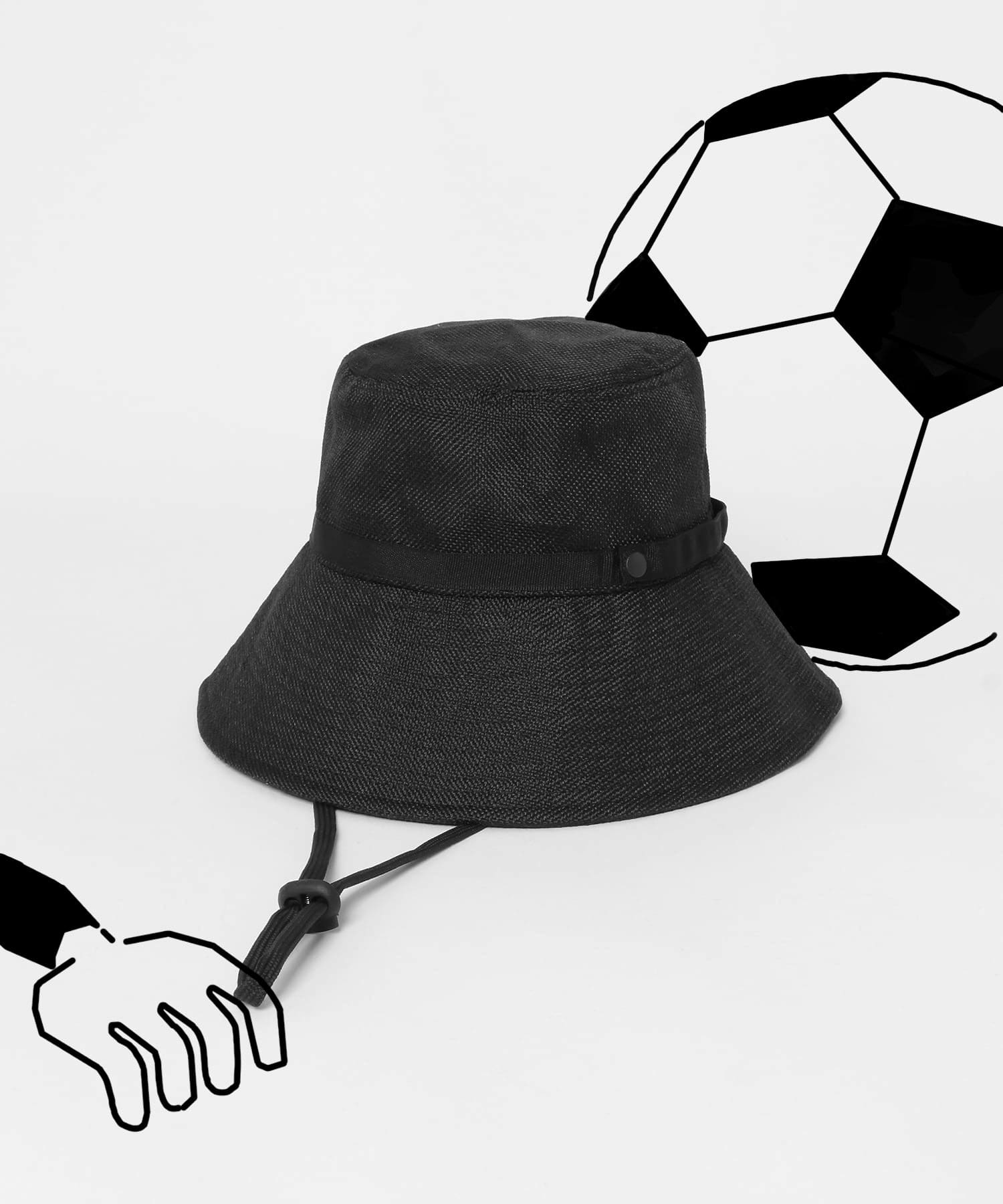 TINY GARDEN PRODUCTS　パークハット　キッズ BLACK S