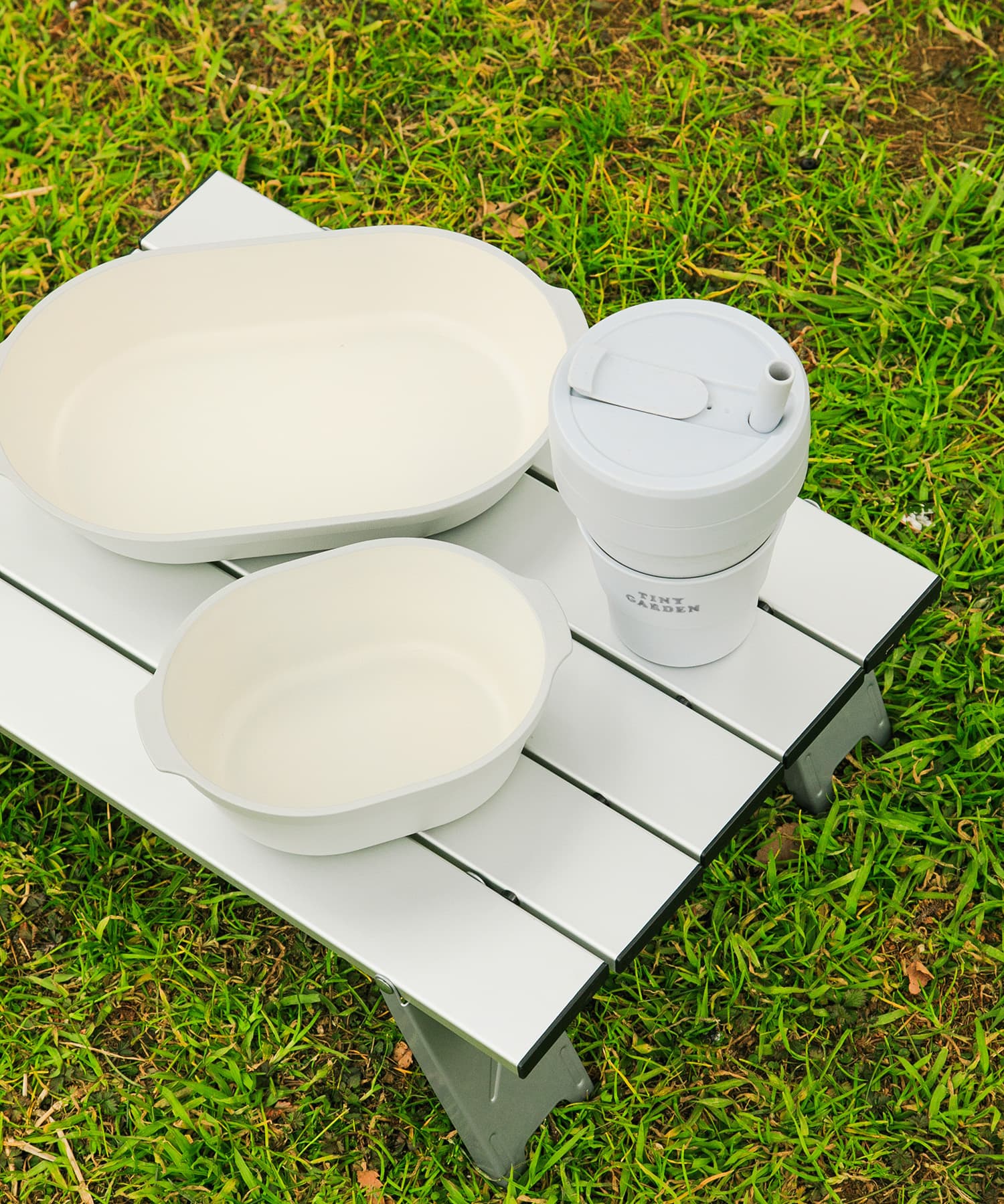 TINY GARDEN PRODUCTS　ピクニックオーバルボウル GRAY one