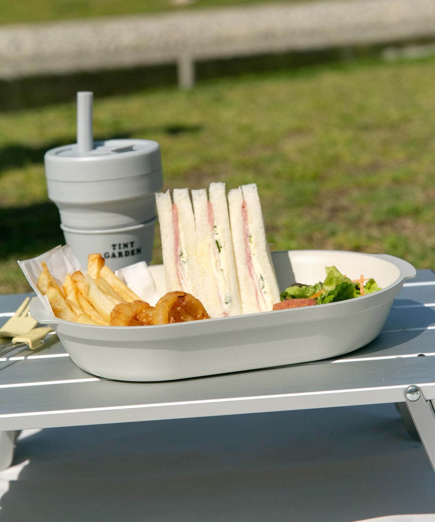 TINY GARDEN PRODUCTS　ピクニックオーバルボウルダイ GRAY one