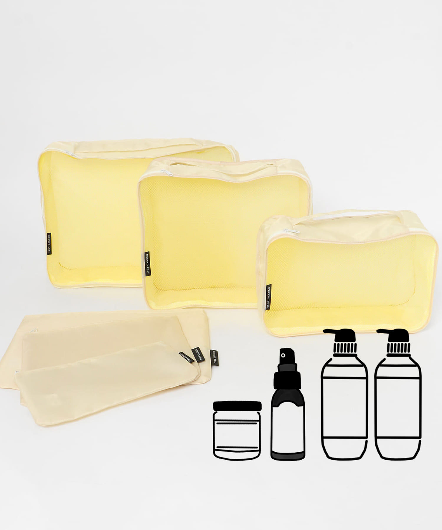 TINY GARDEN PRODUCTS　トラベルポーチ 6Pセット BEIGE one