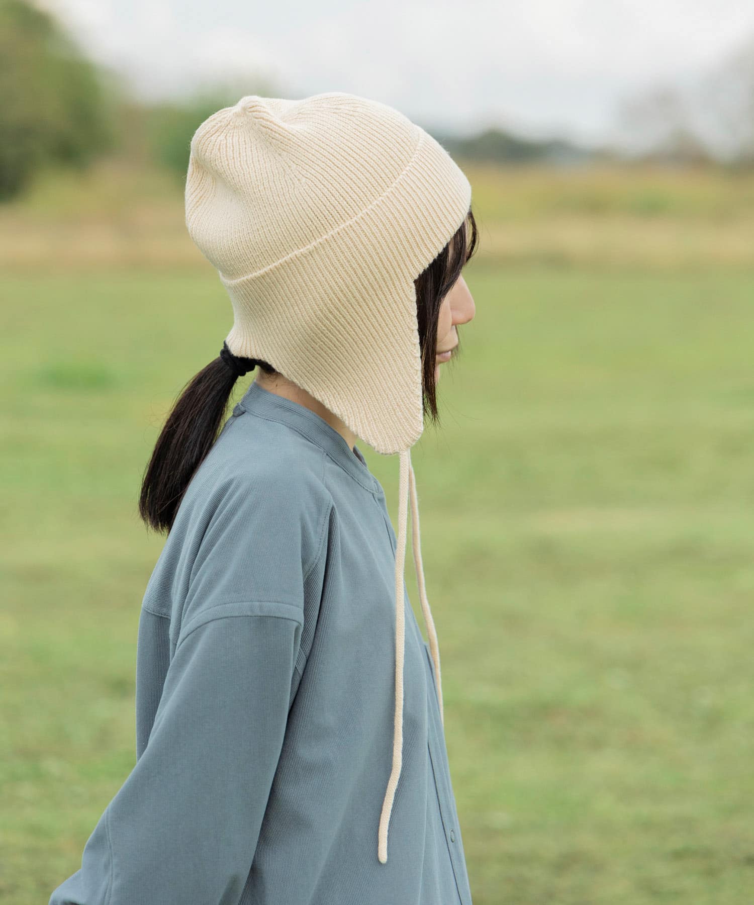 TINY GARDEN PRODUCTS　フライトニットキャップ IVORY one