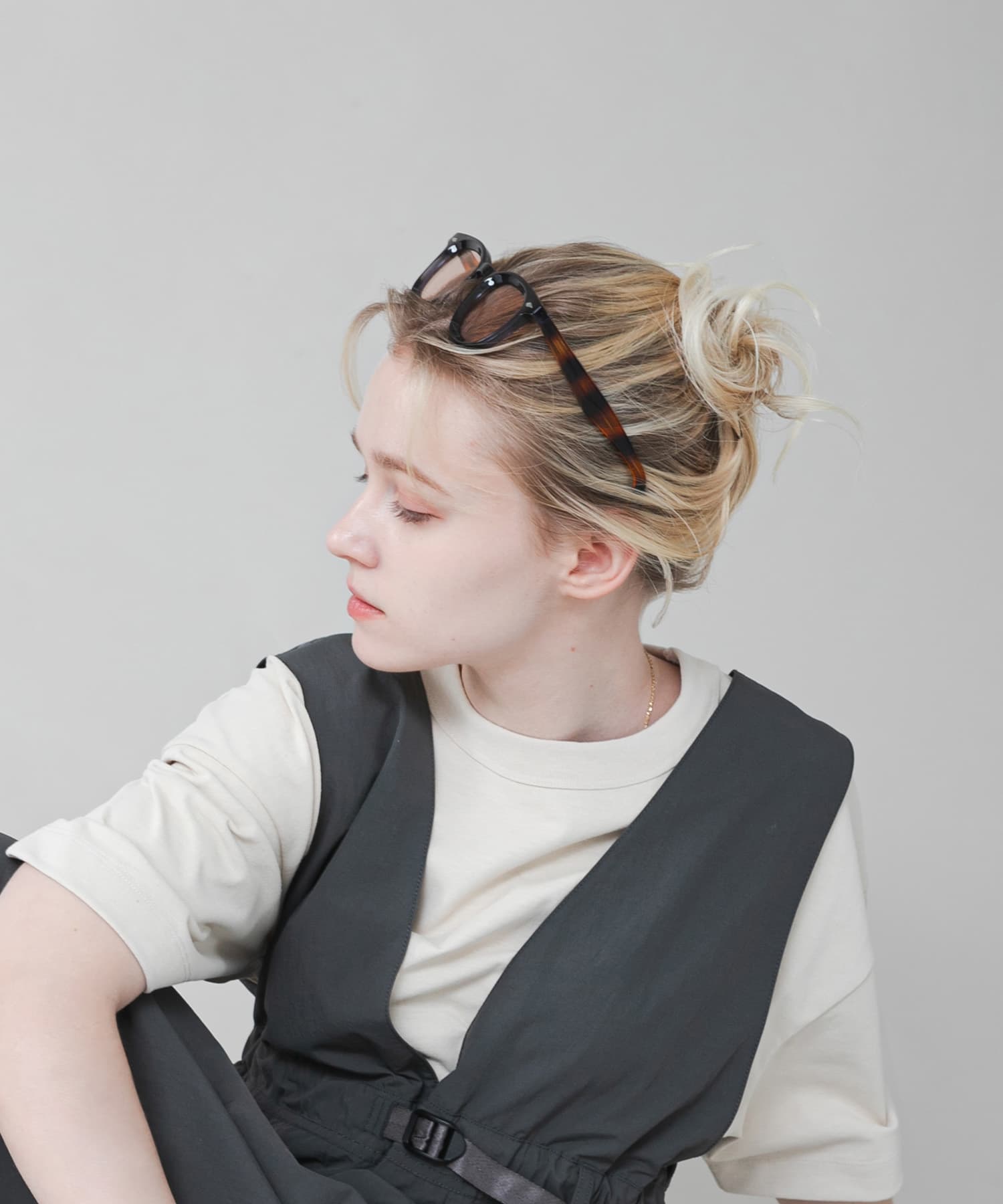 TINY GARDEN PRODUCTS　パークサングラス クリア GY×DEM/BR one