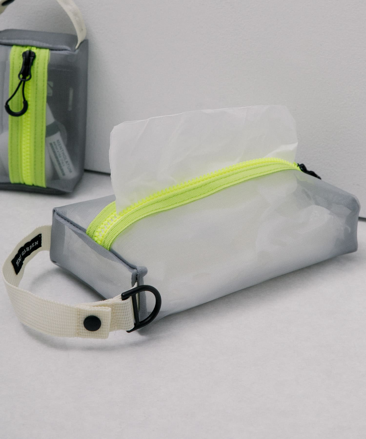 TINY GARDEN PRODUCTS　マルチユースメッシュポーチ ロング GRAY one