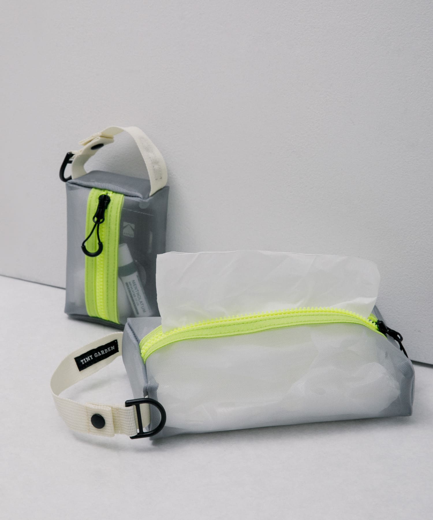 TINY GARDEN PRODUCTS　マルチユースメッシュポーチ ロング GRAY one