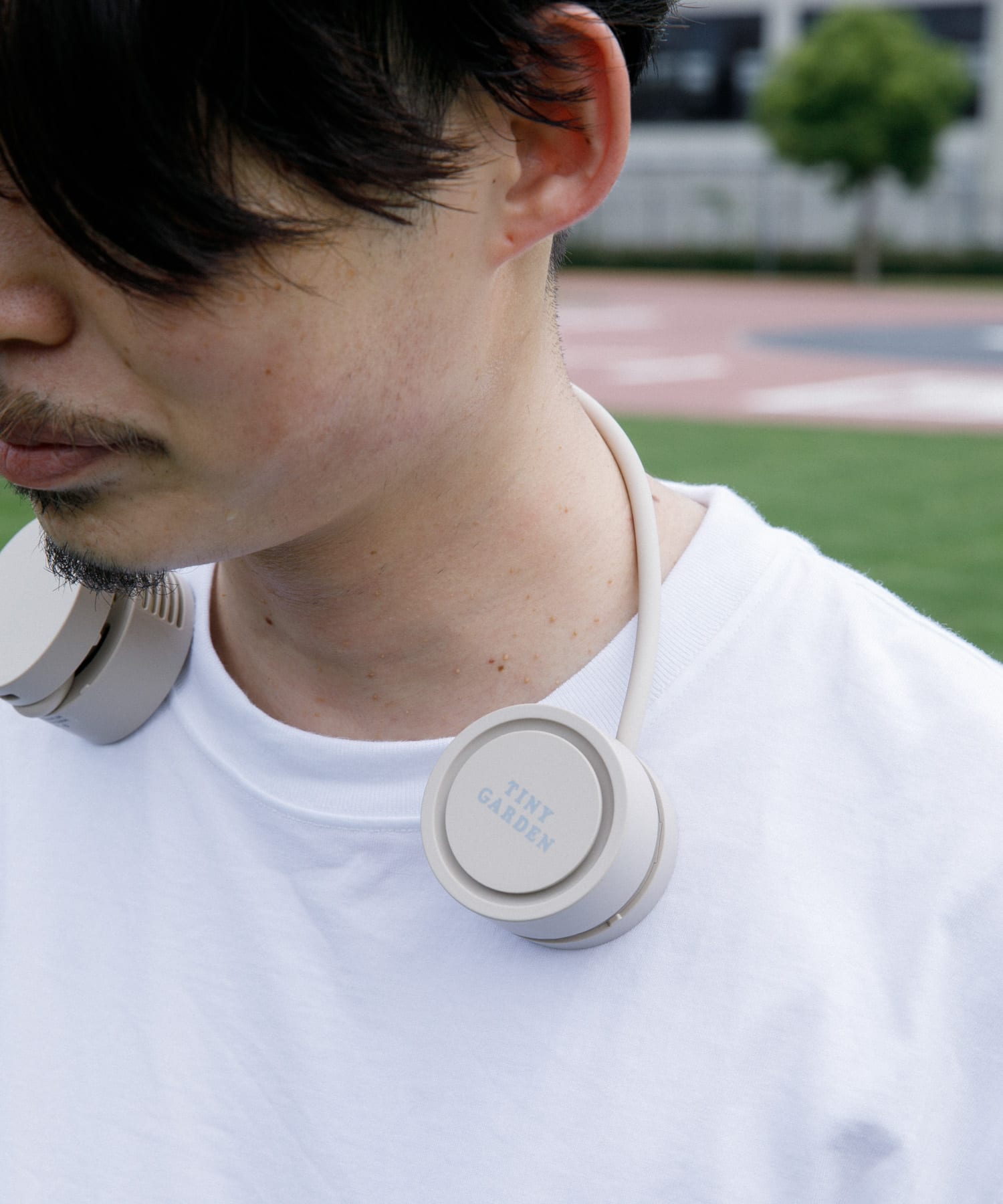 TINY GARDEN PRODUCTS　アクティブロールネックファン SAND BEIGE one