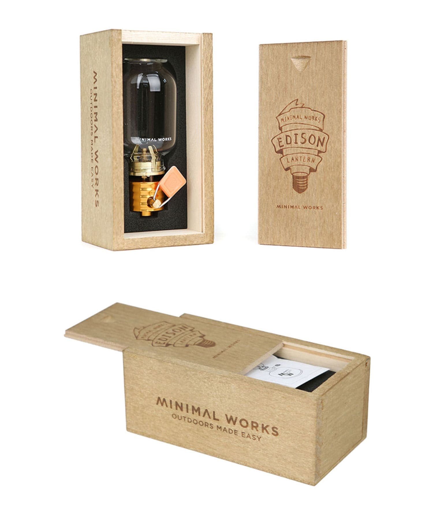 minimal works Edison Lantern(one クリア): キャンプ用品｜URBAN