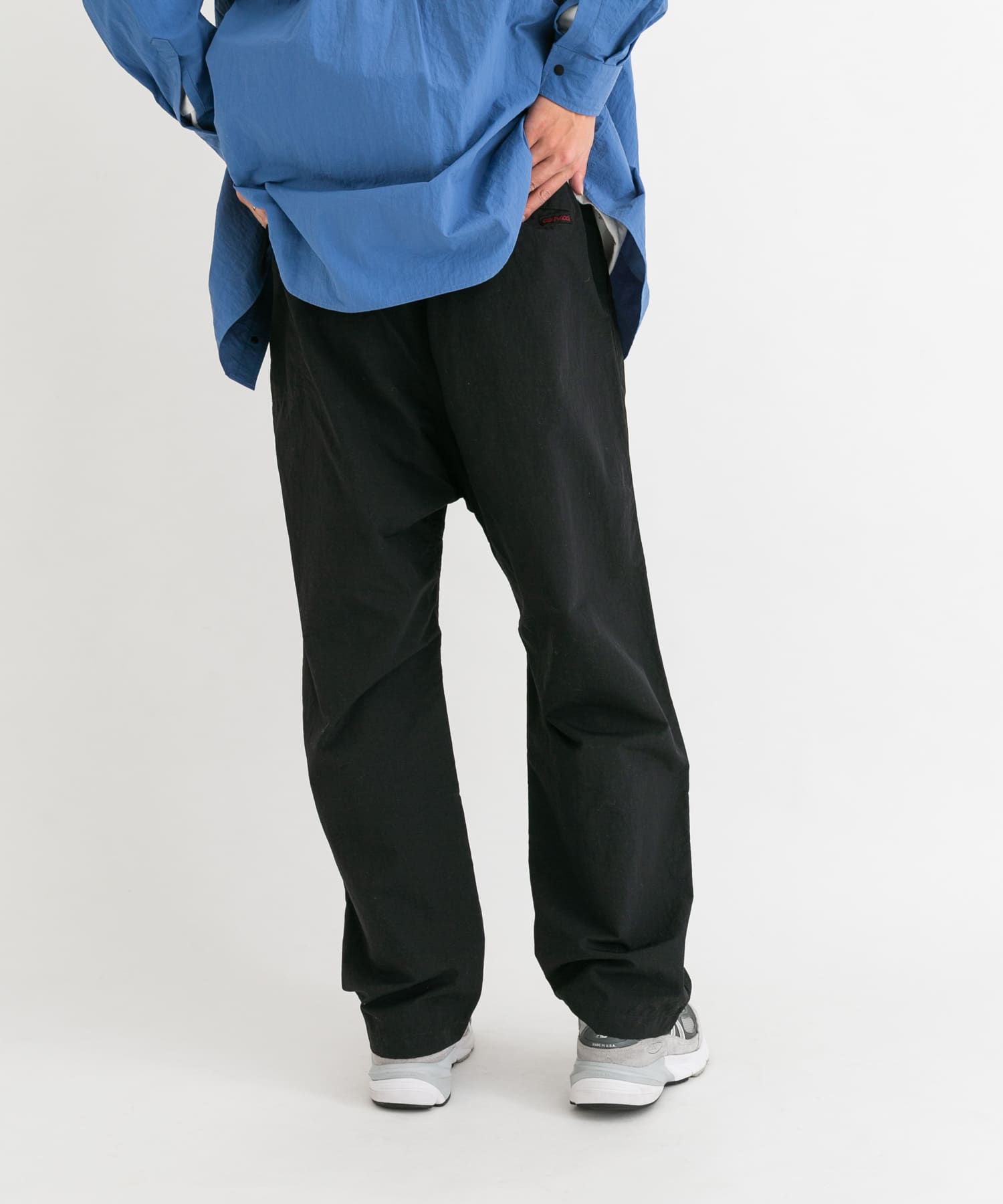 撥水』『別注』Gramicci アクティブナイロンパンツ(S BLACK