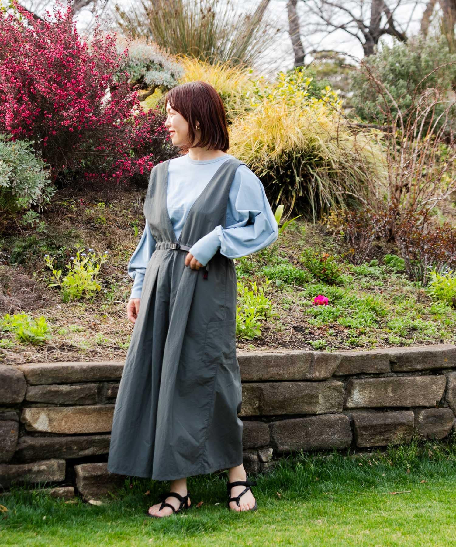 別注』『撥水/2WAY仕様』Gramicci アクティブナイロンサロペット(one