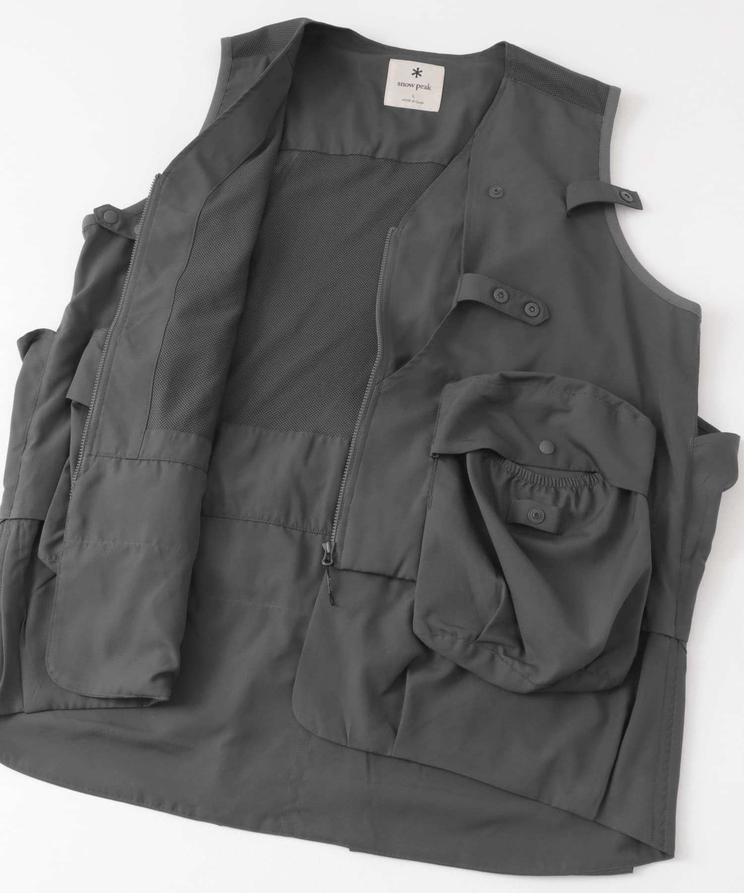 Snow Peak Apparel　Insect Shield Mesh Vest CHARCOAL M
