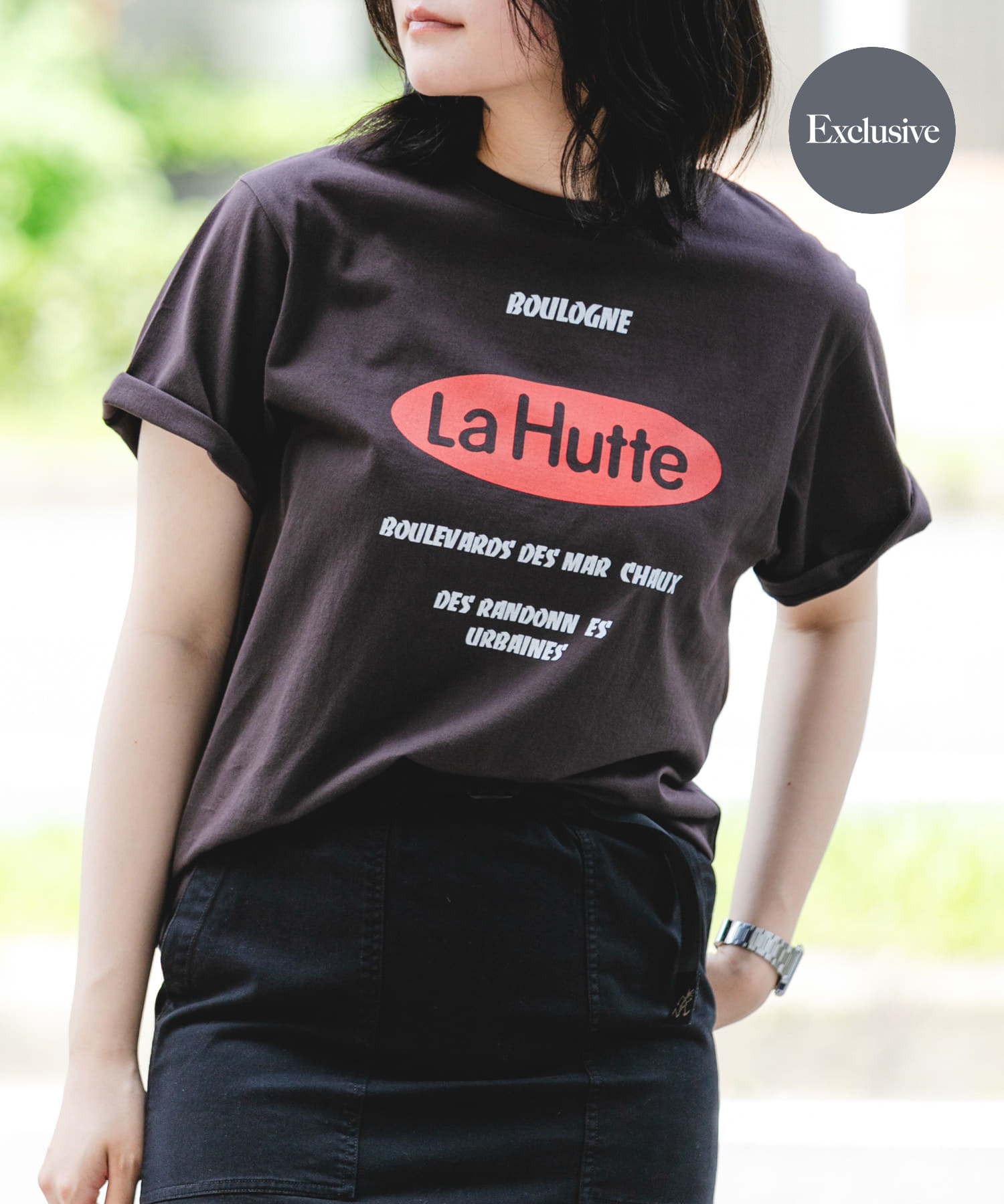 『別注』La Hutte×EKAL　ロゴデザインTシャツ