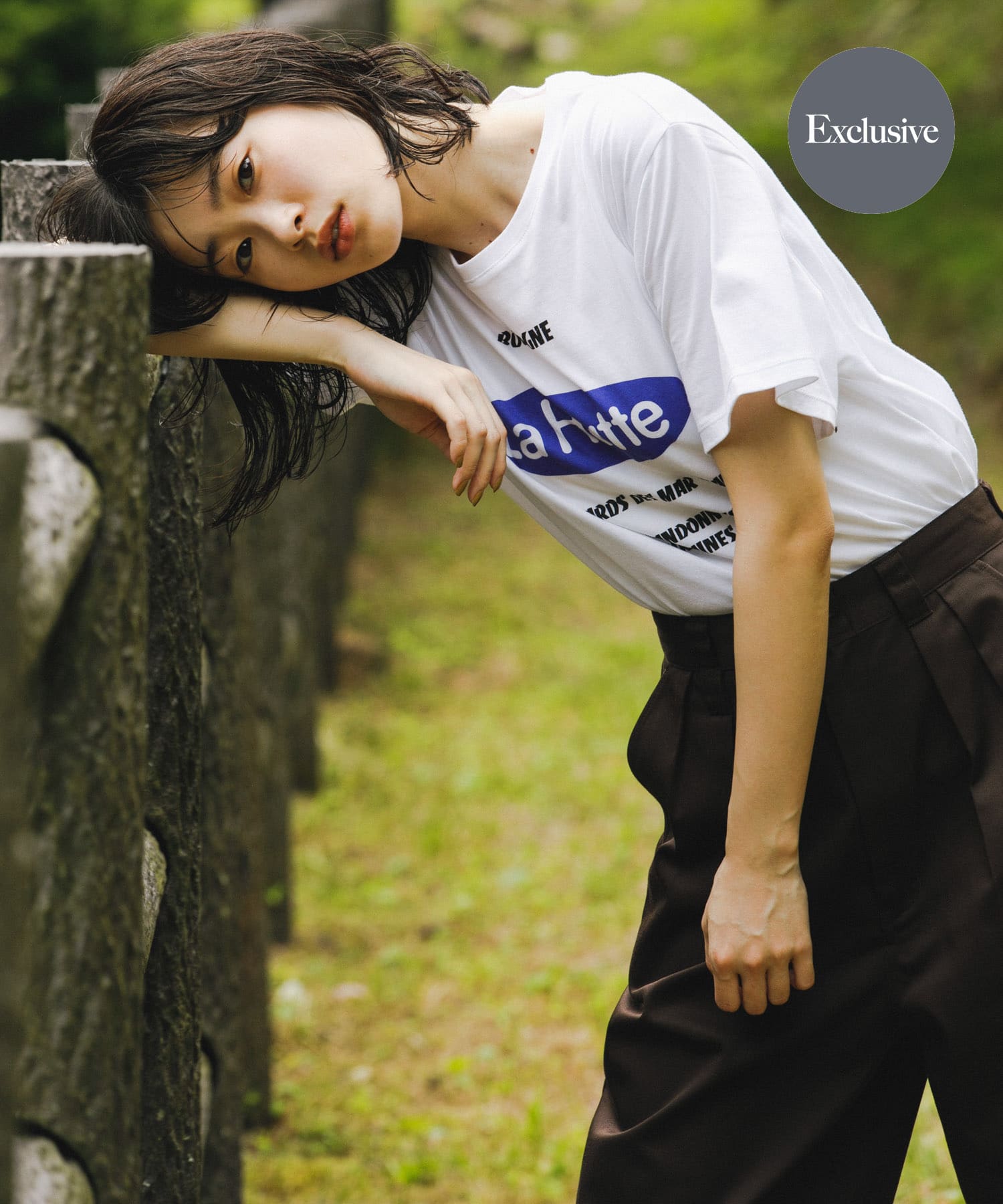 『別注』La Hutte×EKAL　ロゴデザインTシャツ