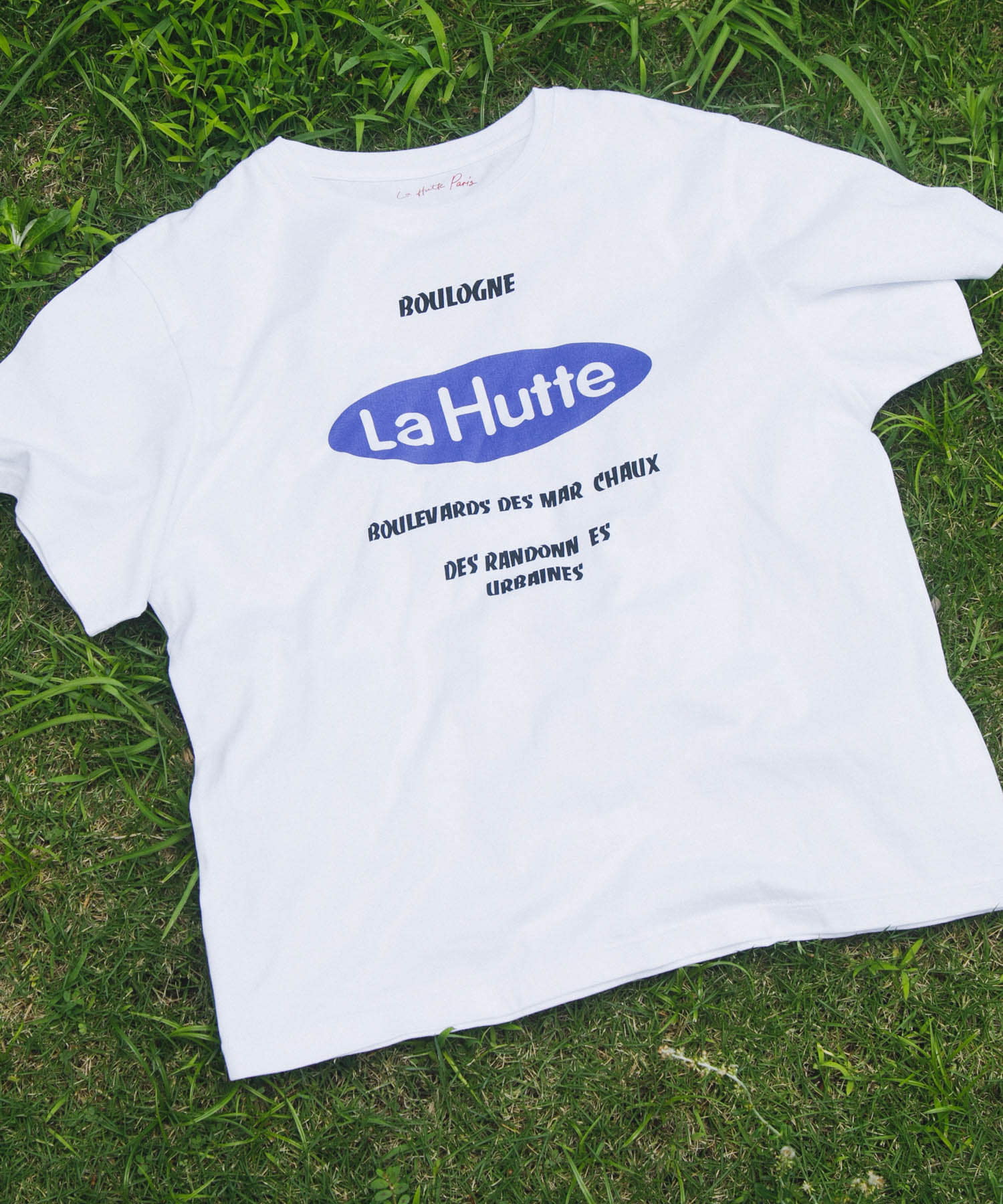 『別注』La Hutte×EKAL　ロゴデザインTシャツ ホワイト one