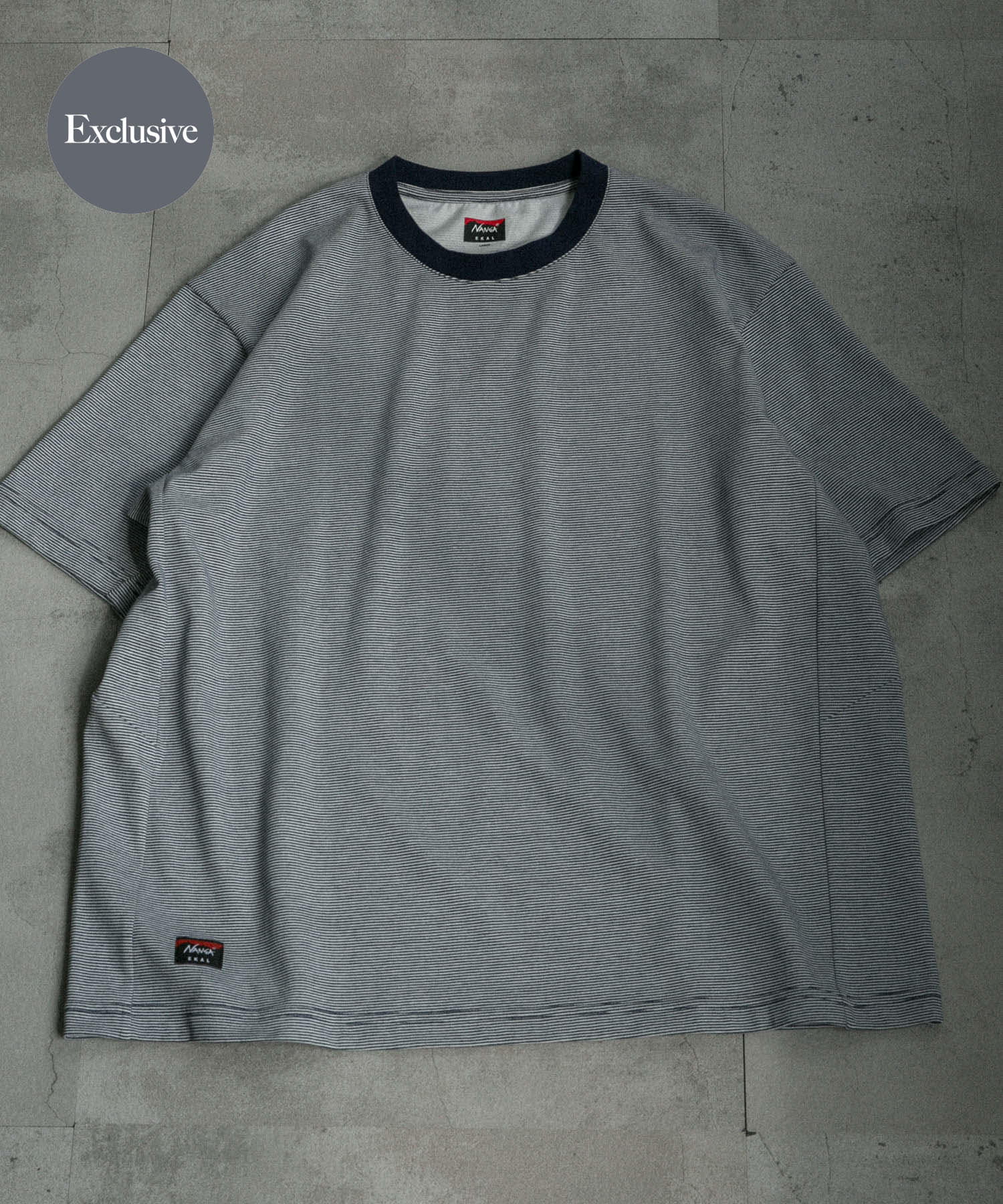 『吸水速乾 / 別注』NANGA×EKAL　ボーダーTシャツ