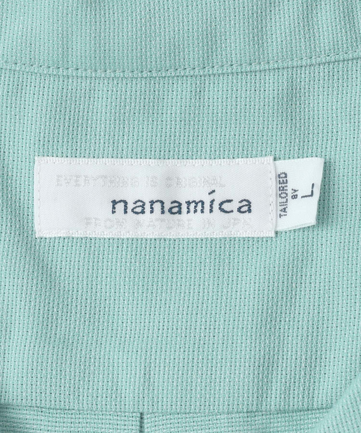 nanamica　Open Collar Panama Short-Sleeve Shirts Mint (MI) M