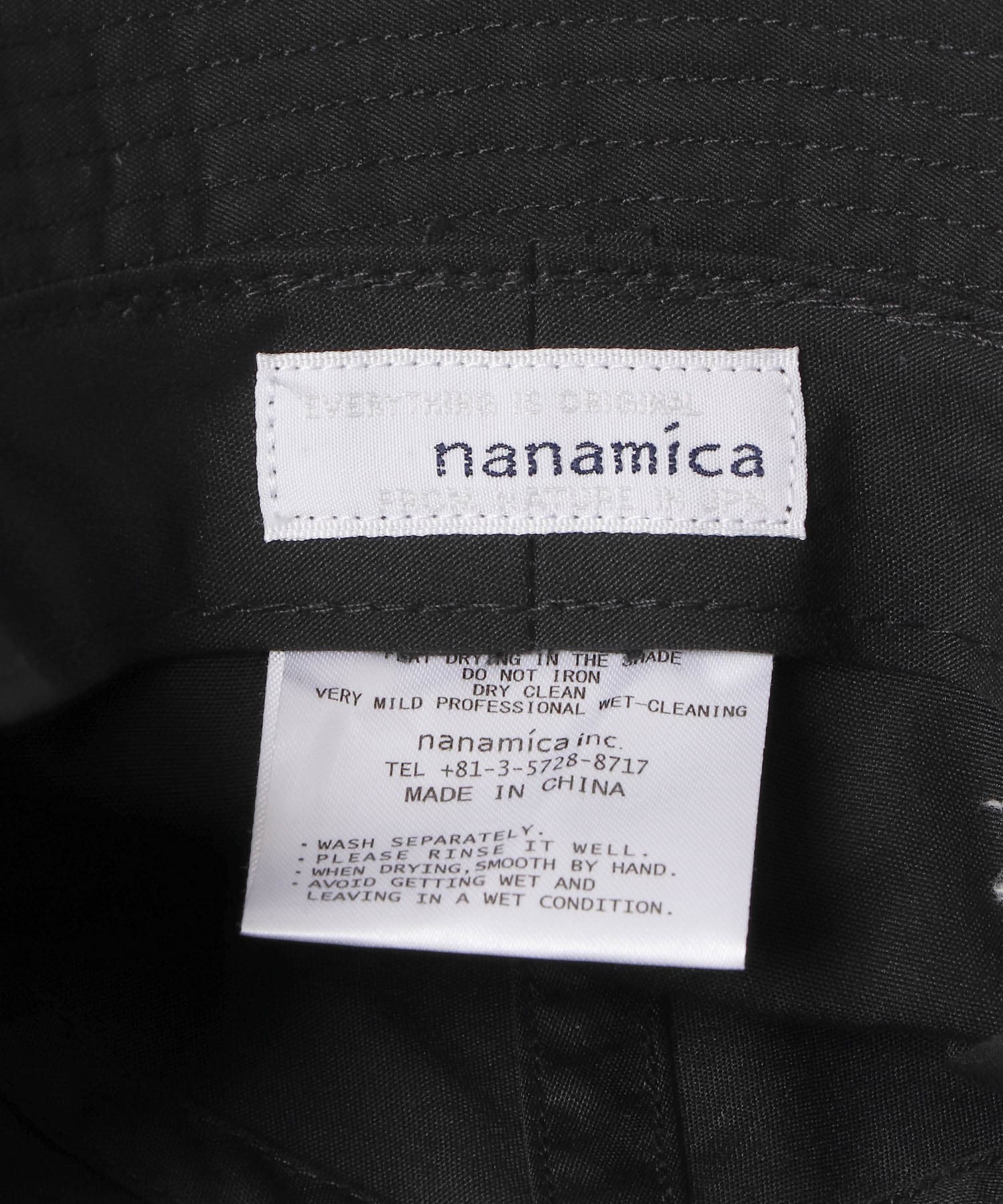 nanamica　Wind Hat Black (K) 60