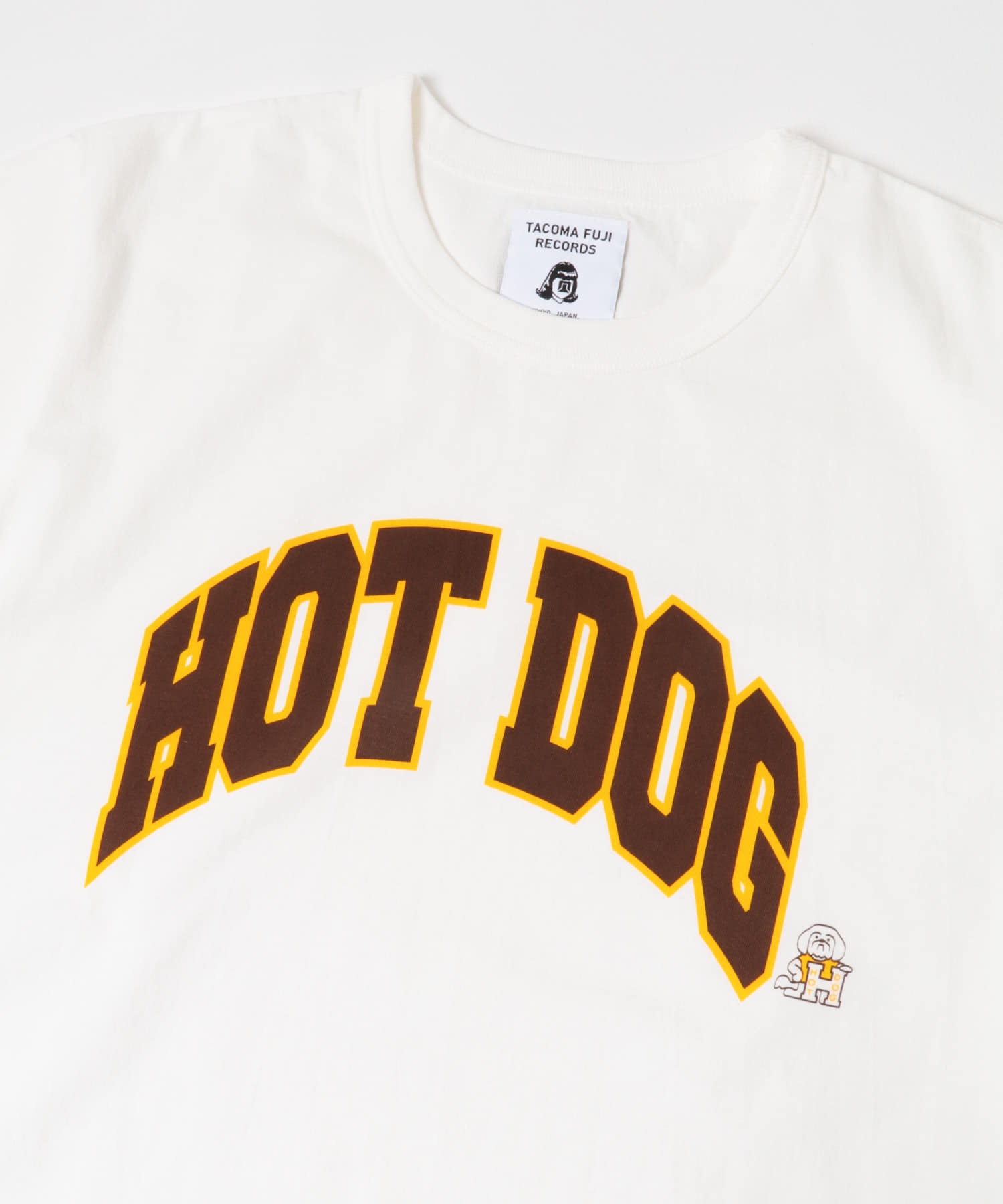 TACOMA FUJI RECORDS　HOT DOG COLLEGE T-SHIRTS WHITE M