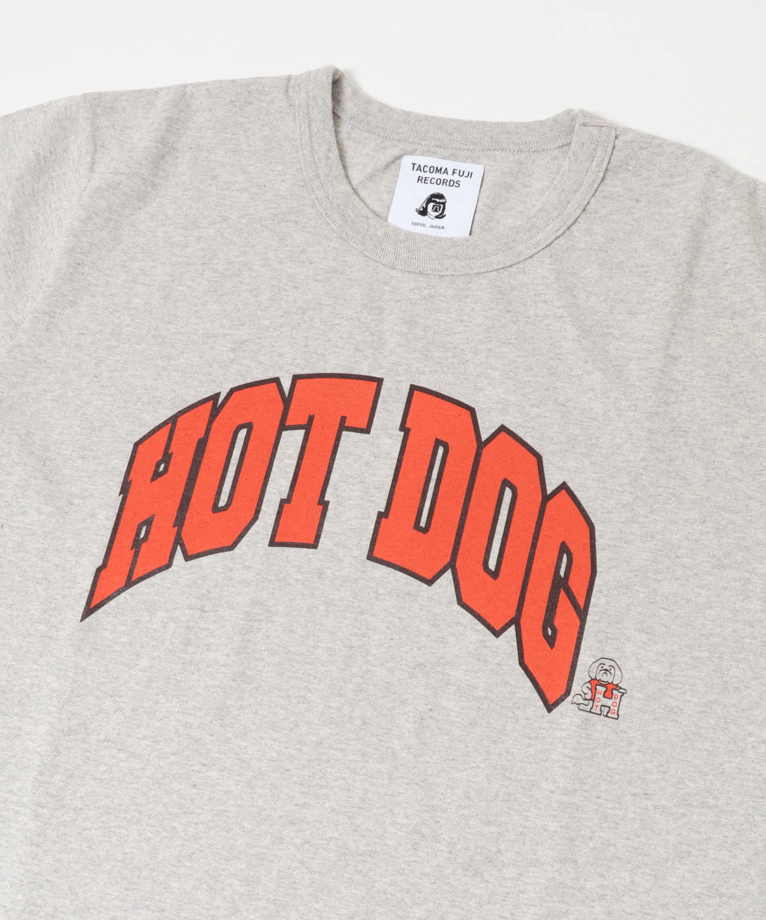 TACOMA FUJI RECORDS　HOT DOG COLLEGE T-SHIRTS OATMEAL M