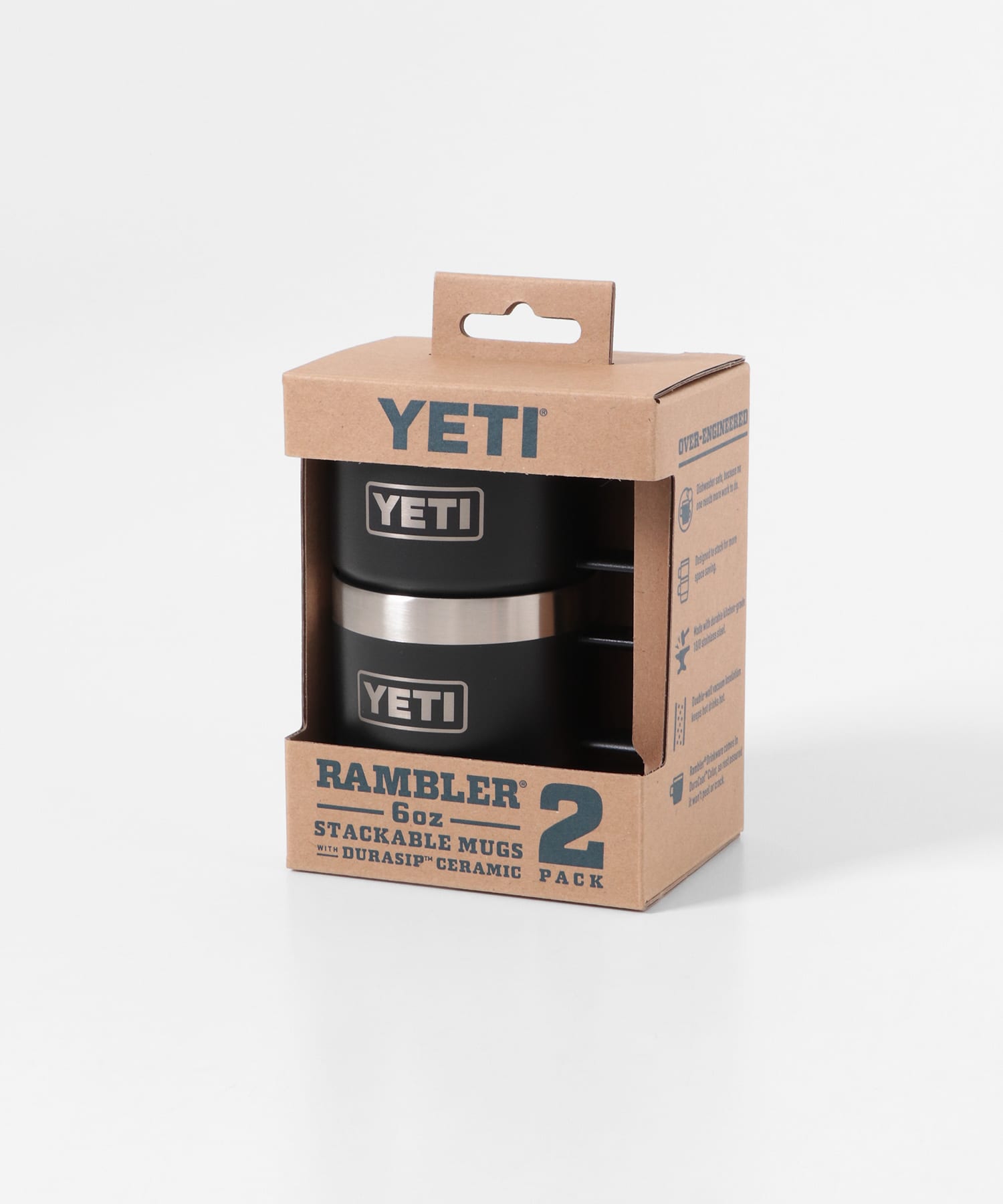 YETI　6oz STACKABLE MUGS 2PK ブラック one