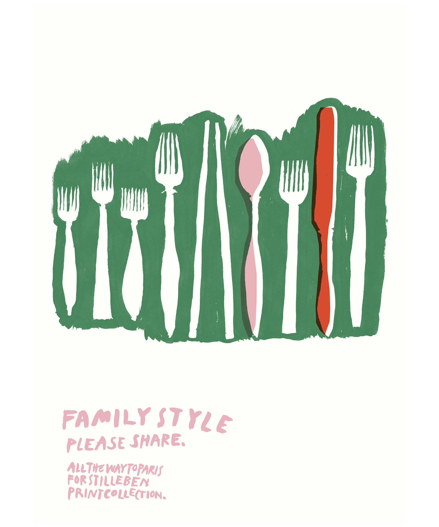 STILLEBEN PRINT COLL　Forks & Friends No.94