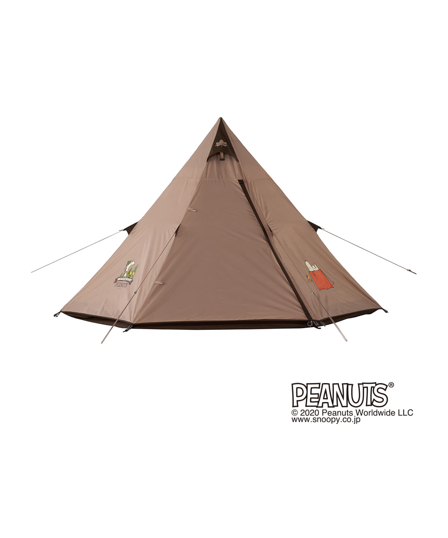 LOGOS SNOOPY Tepee テント(- BEIGExBRN): キャンプ用品｜URBAN