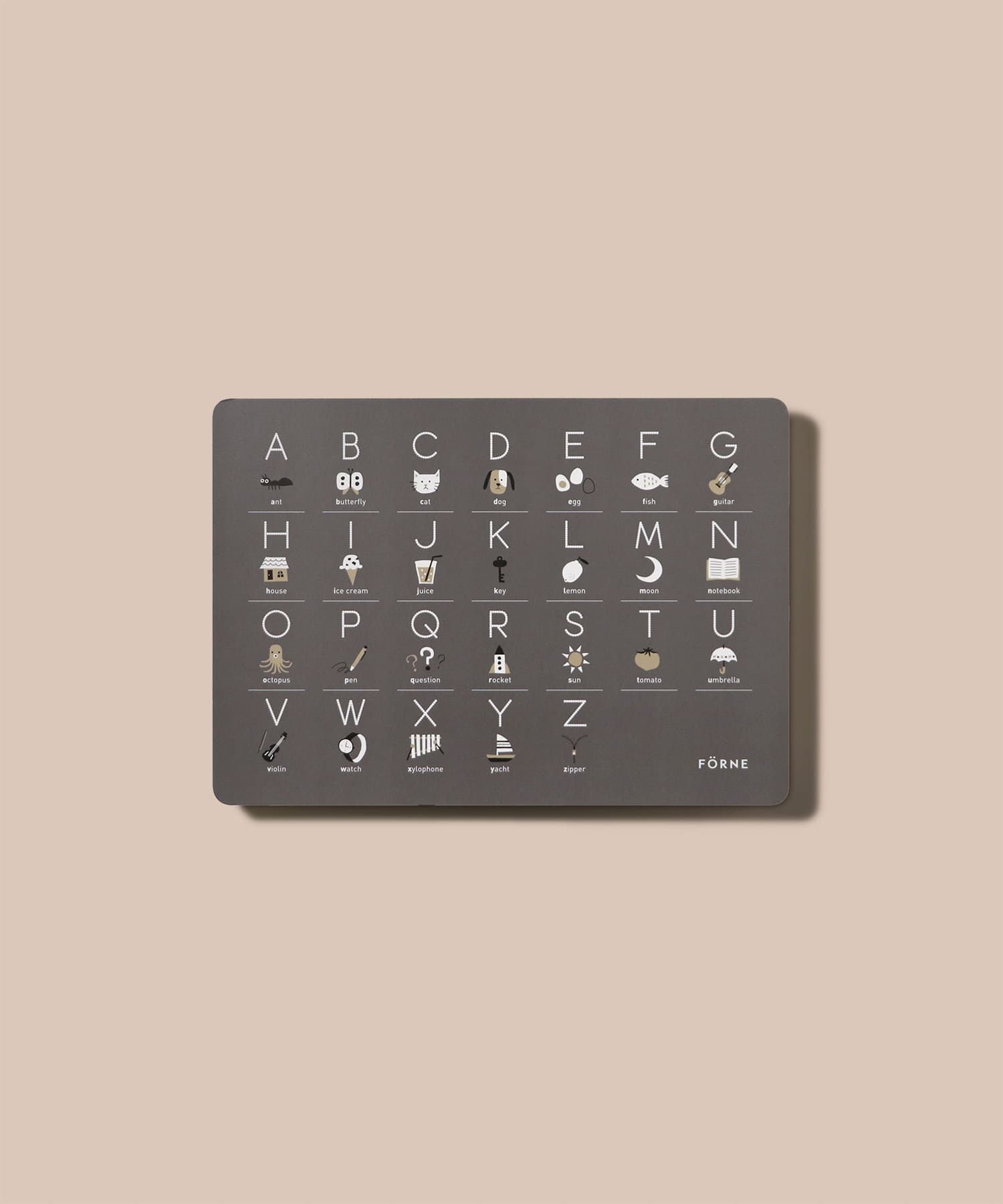 FORNE　ABCポスター チャコールグレー FREE