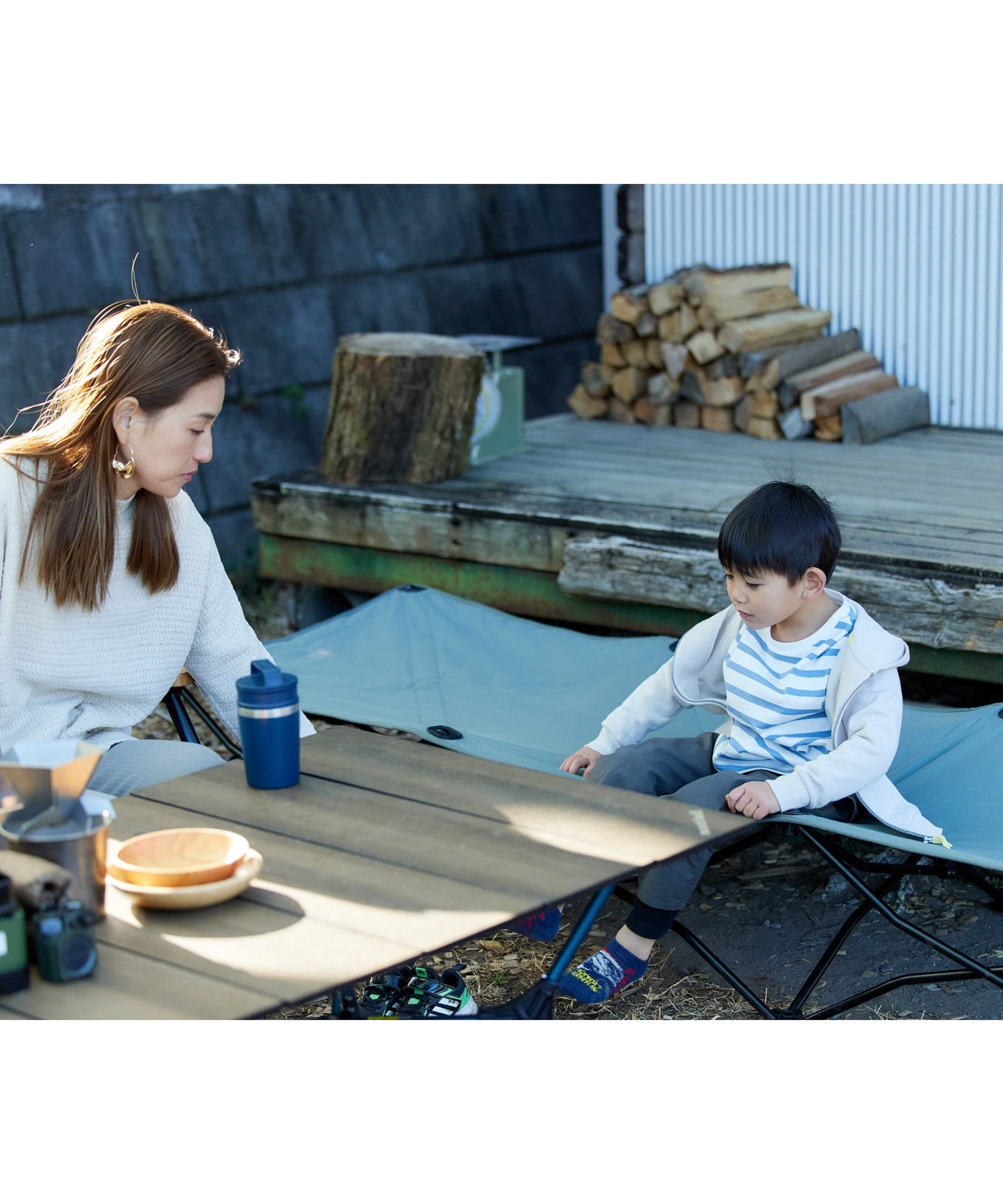 『別注』 LOGOS×UR　コンフォートベッド grayish GN -