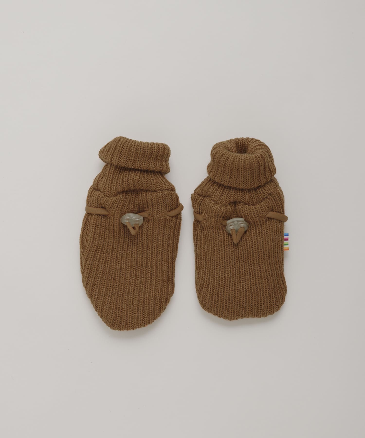 joha　ベビーWOOL RIB ミトン ブラウン 70
