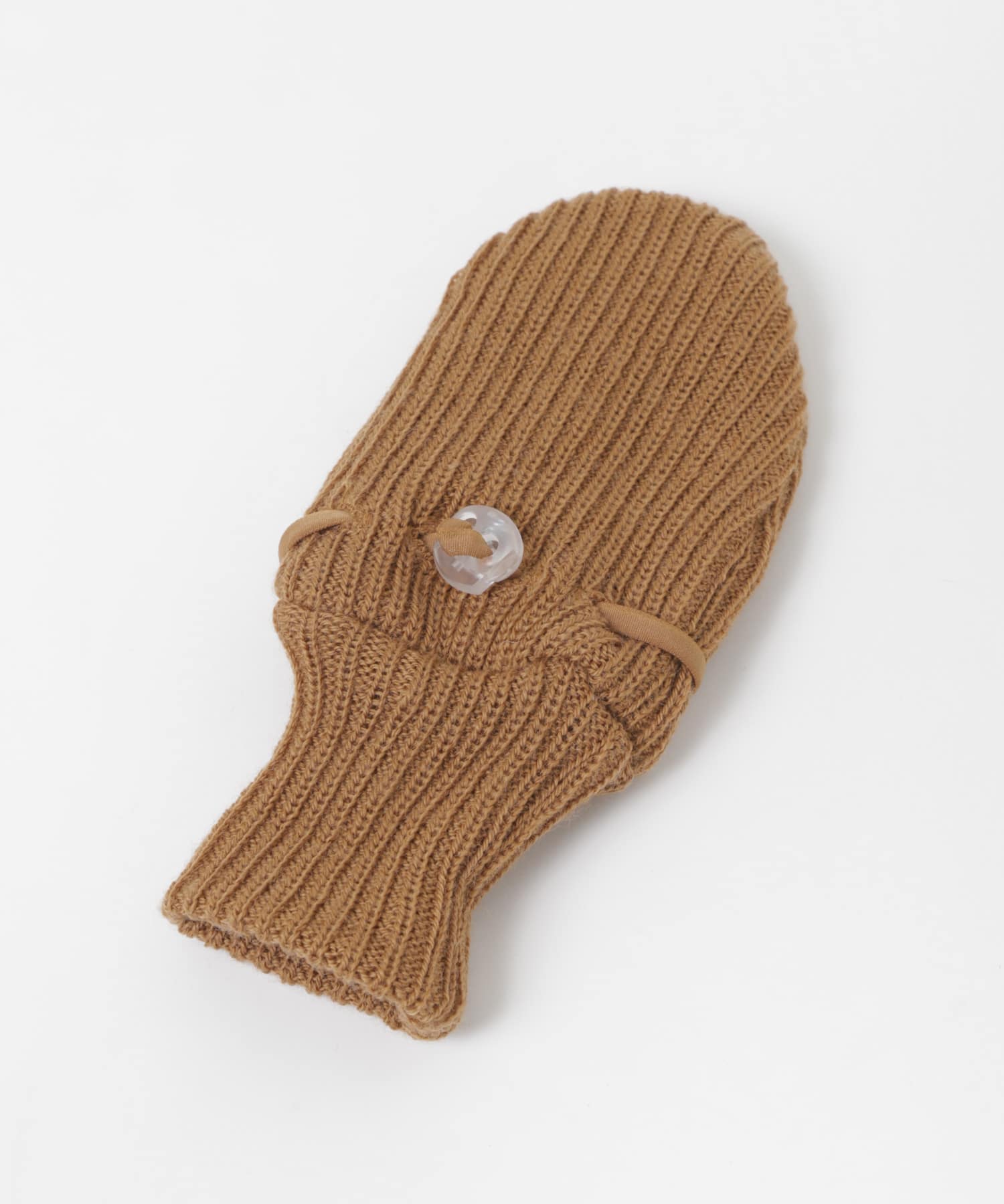 joha　ベビーWOOL RIB ミトン ブラウン 70