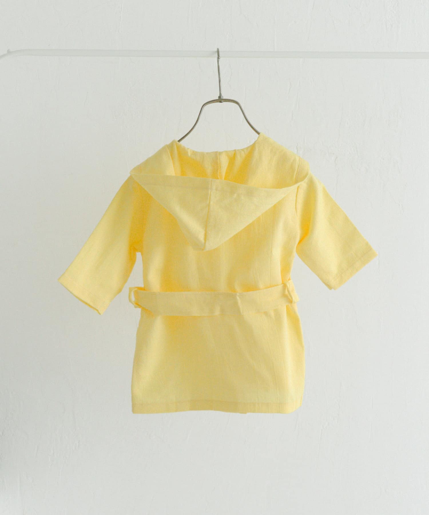 maemukids&baby　ベビーバスローブ(無地) YELLOW -