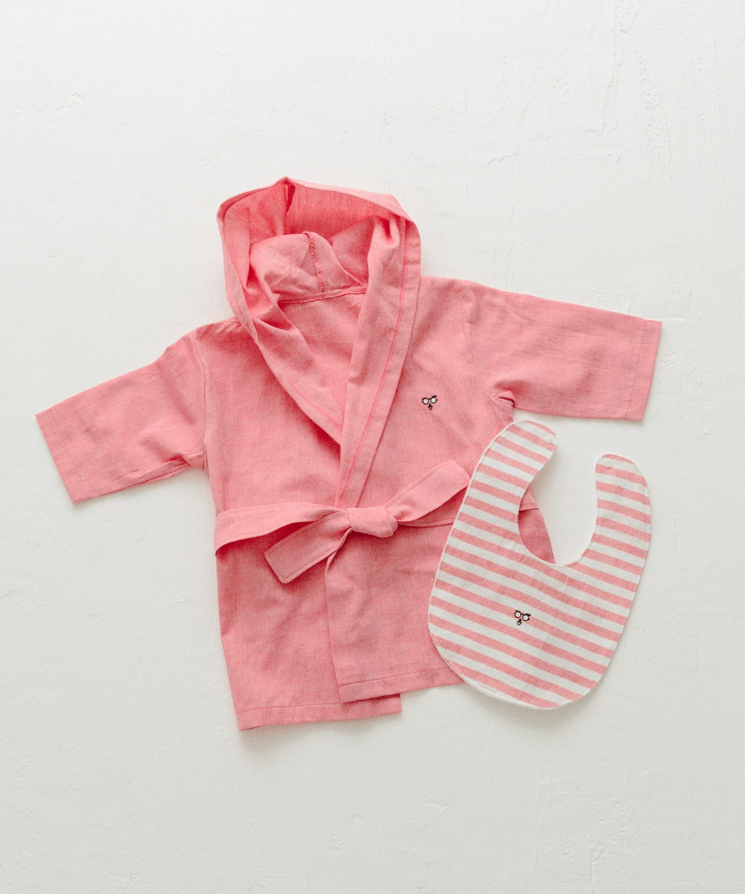 maemukids&baby　ベビーバスローブ(無地) RED -