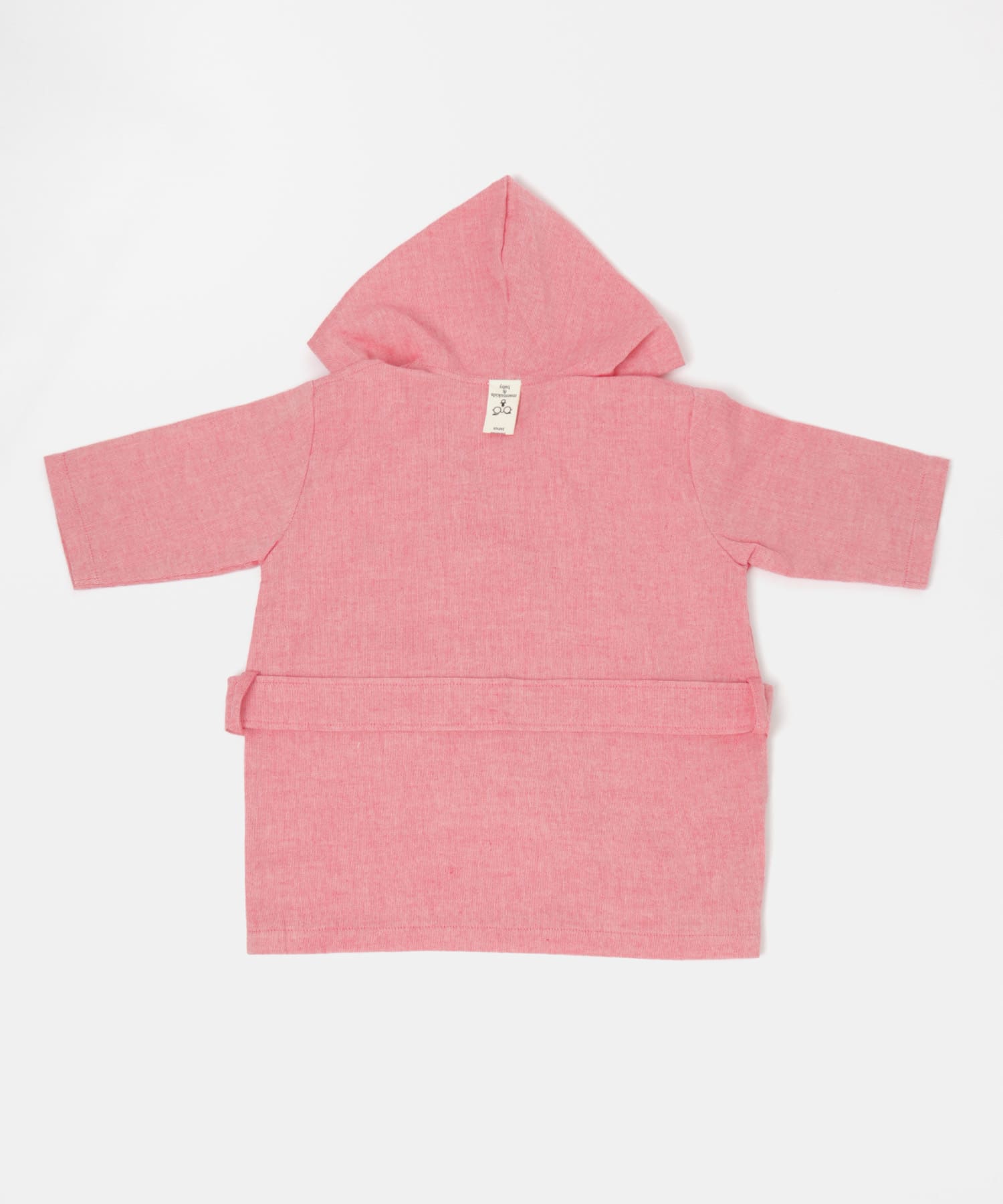 maemukids&baby　ベビーバスローブ(無地) RED -